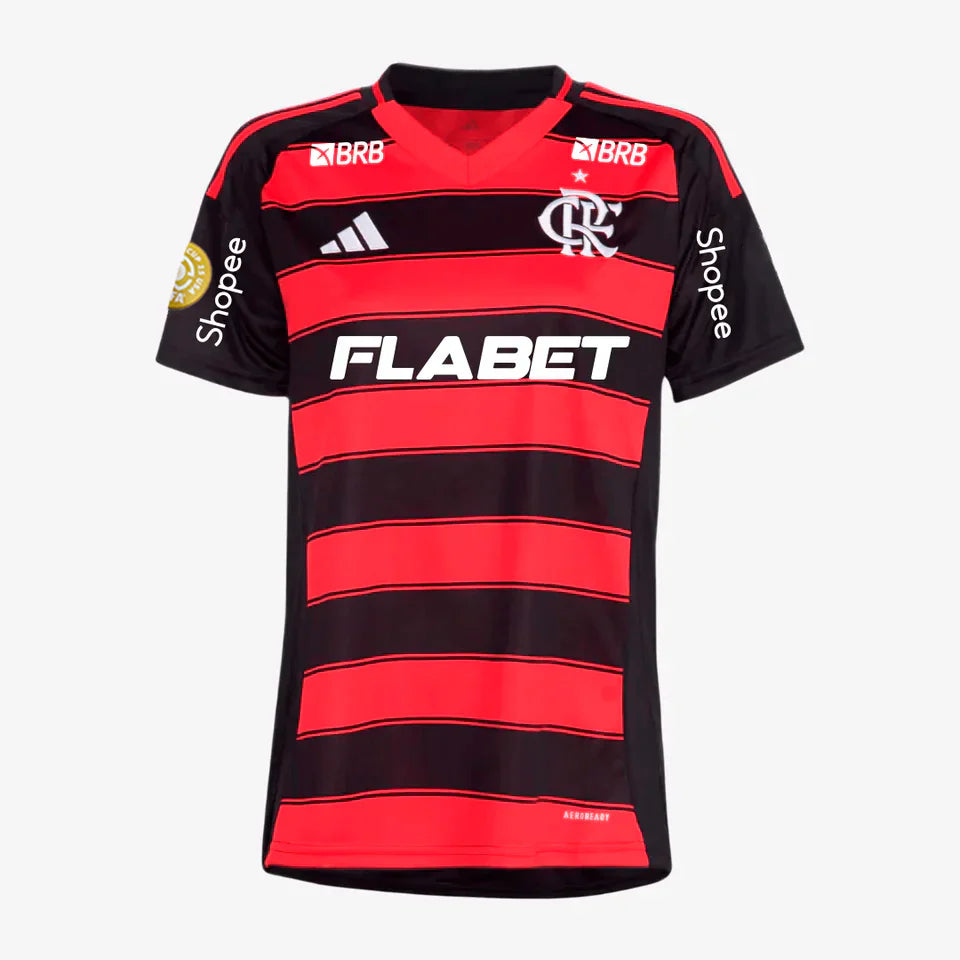 Jersey Women's Adidas Flamengo 2025/26 I with Sponsors + Patch Mundial