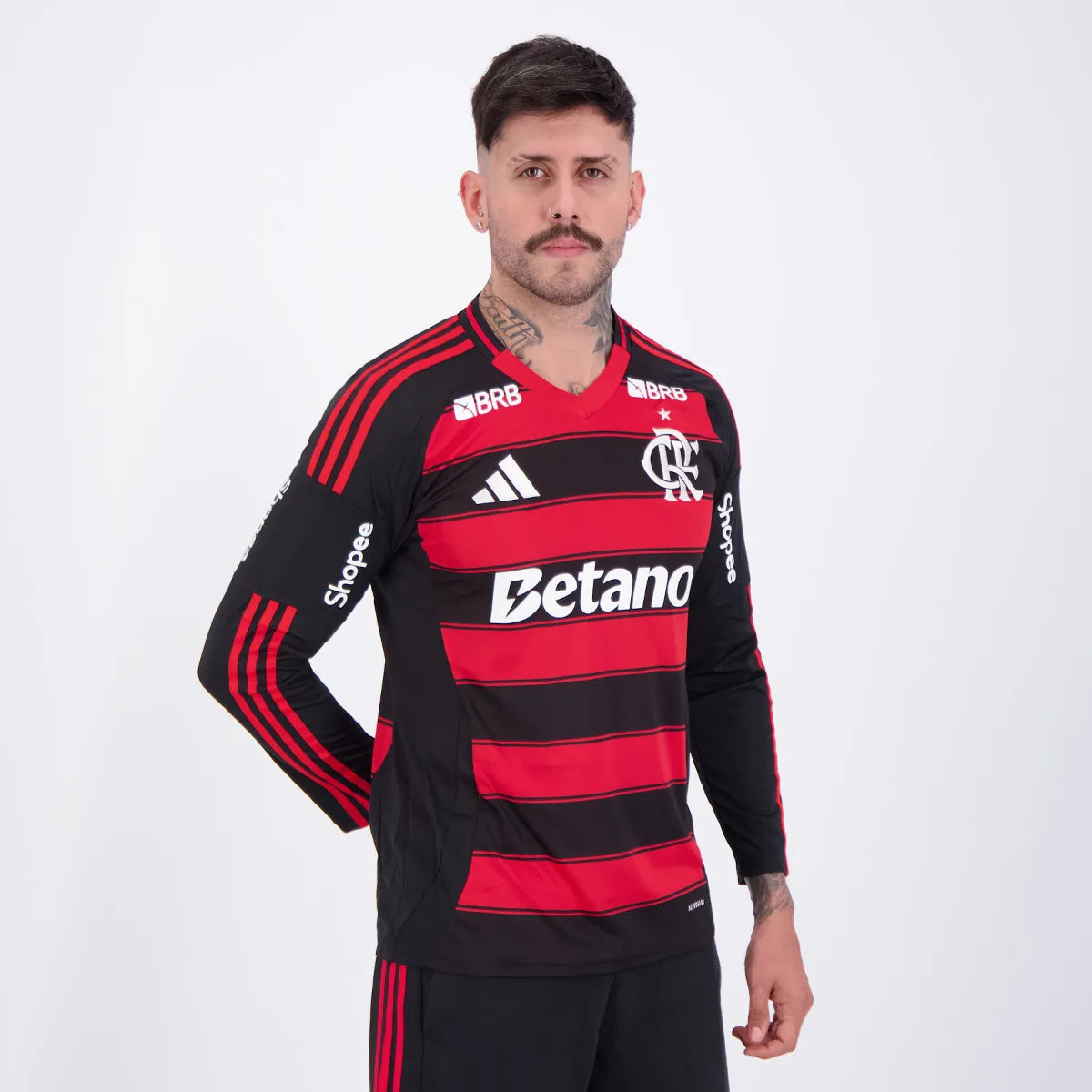Jersey Long Sleeve Adidas Flamengo 2025/26 I All Sponsor