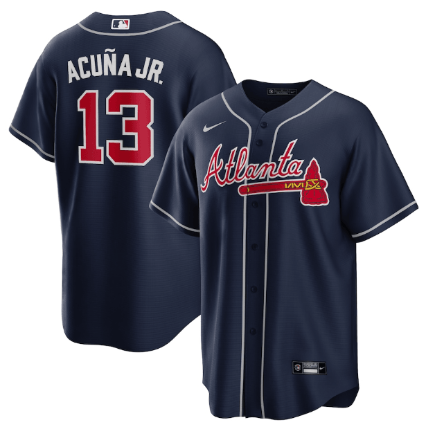 Jersey Atlanta Braves Azul Torcedor