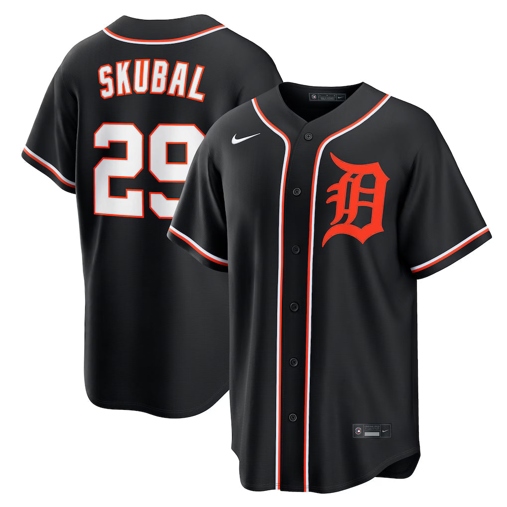 Jersey Detroit Tigers Black Out Torcedor