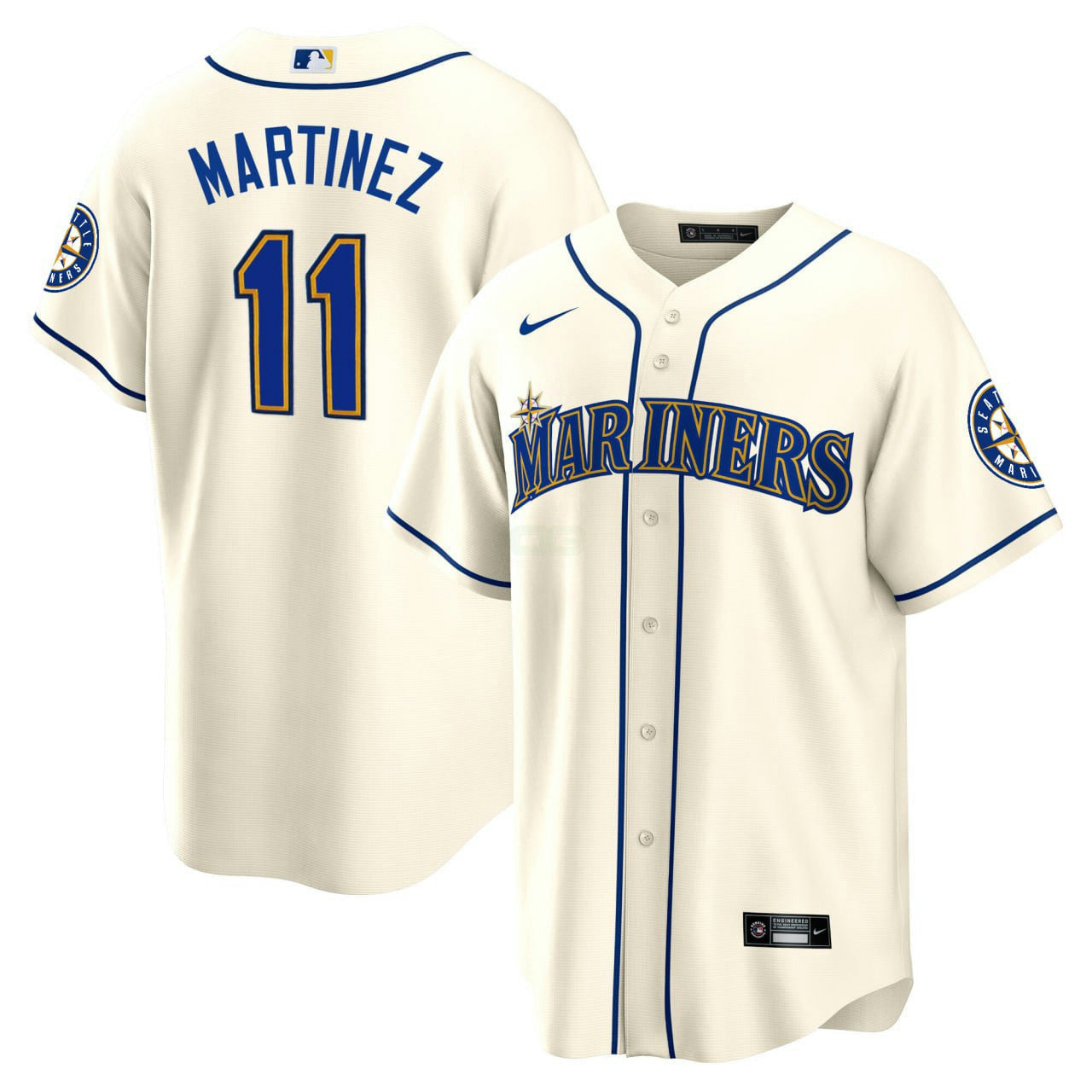 Camisa MLB Seattle Mariners 11 Creme Jersey - Creme