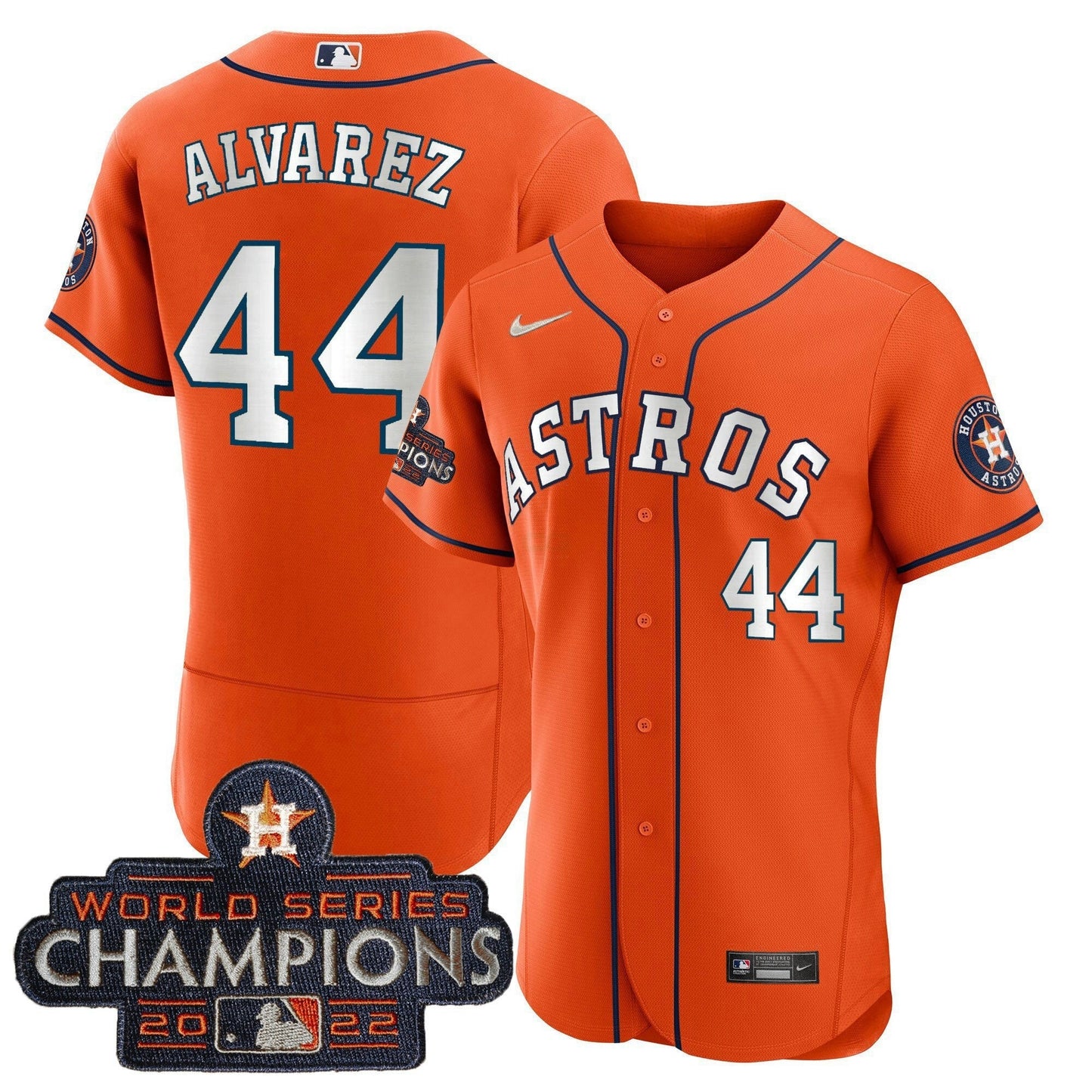 Camisa MLB 2023 Champions Laranja Branca Jersey