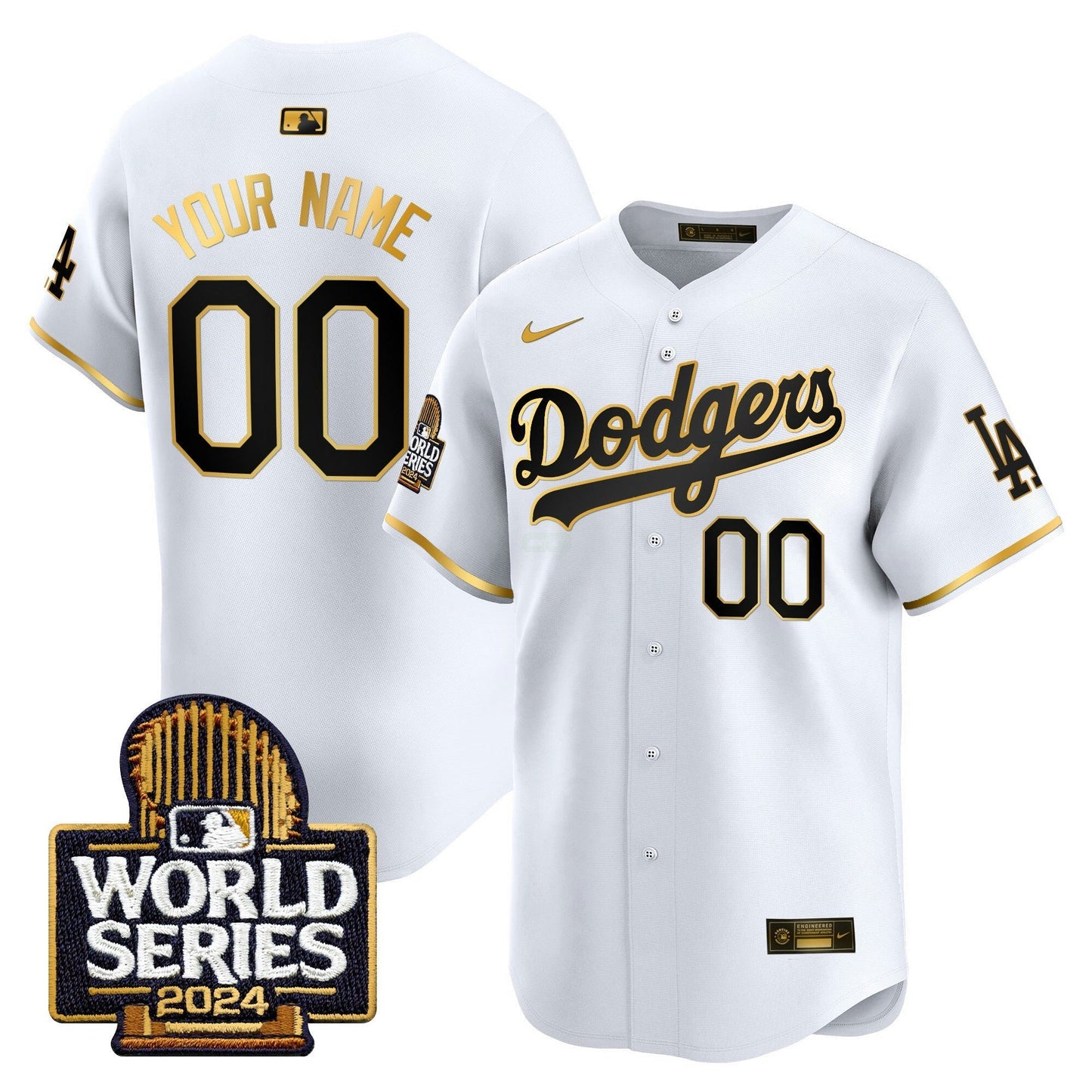 Camisa MLB 2024 World Series Dourada Trim Vapor Premier Limited Jersey