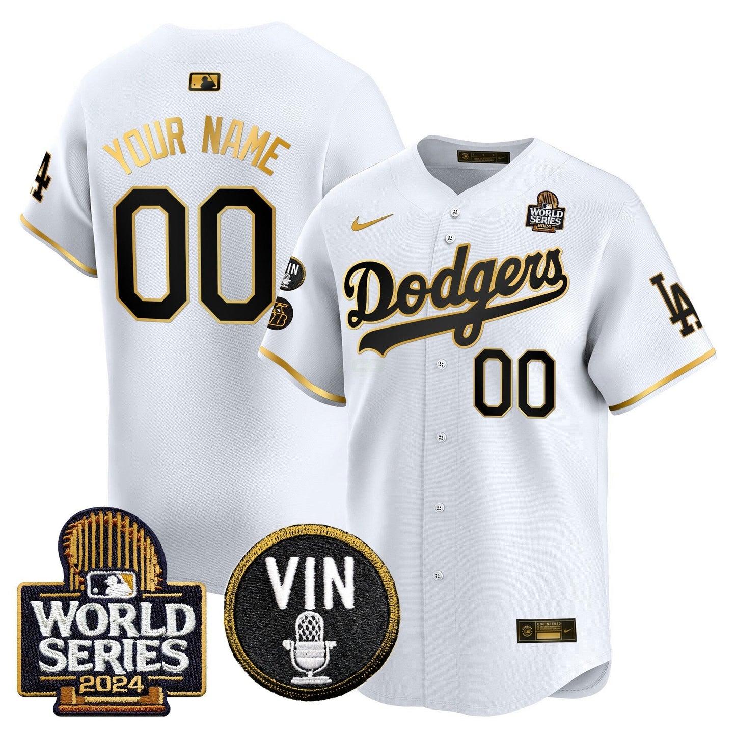 Camisa MLB 2024 World Series Dourada Trim Vapor Premier Limited Jersey V2