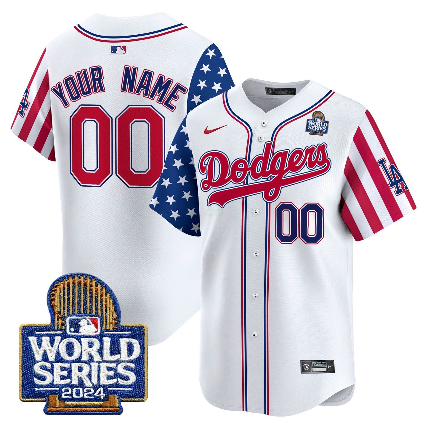 Camisa MLB Los Angeles Dodgers American Style 2024 World Series Vapor Premier Limited Jersey V2