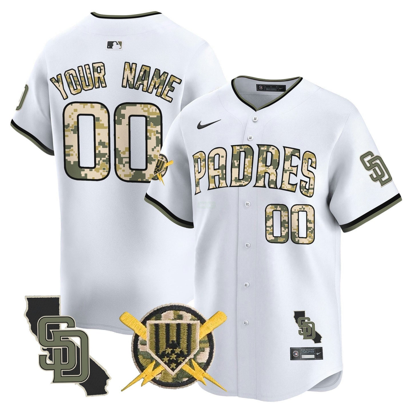 Camisa MLB San Diego Padres Armed Forces Day Vapor Premier Limited Jersey