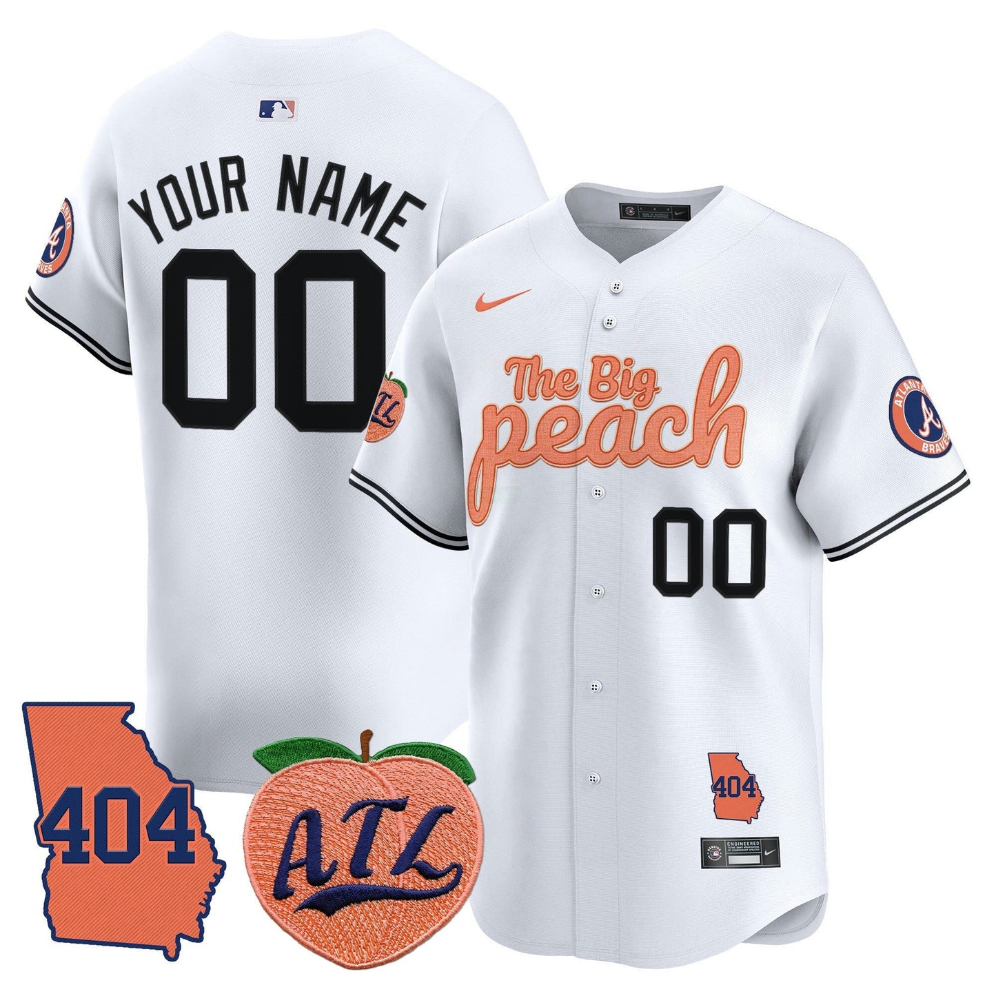 Camisa MLB Atlanta 404 & The Big Peach Vapor Premier Limited Jersey