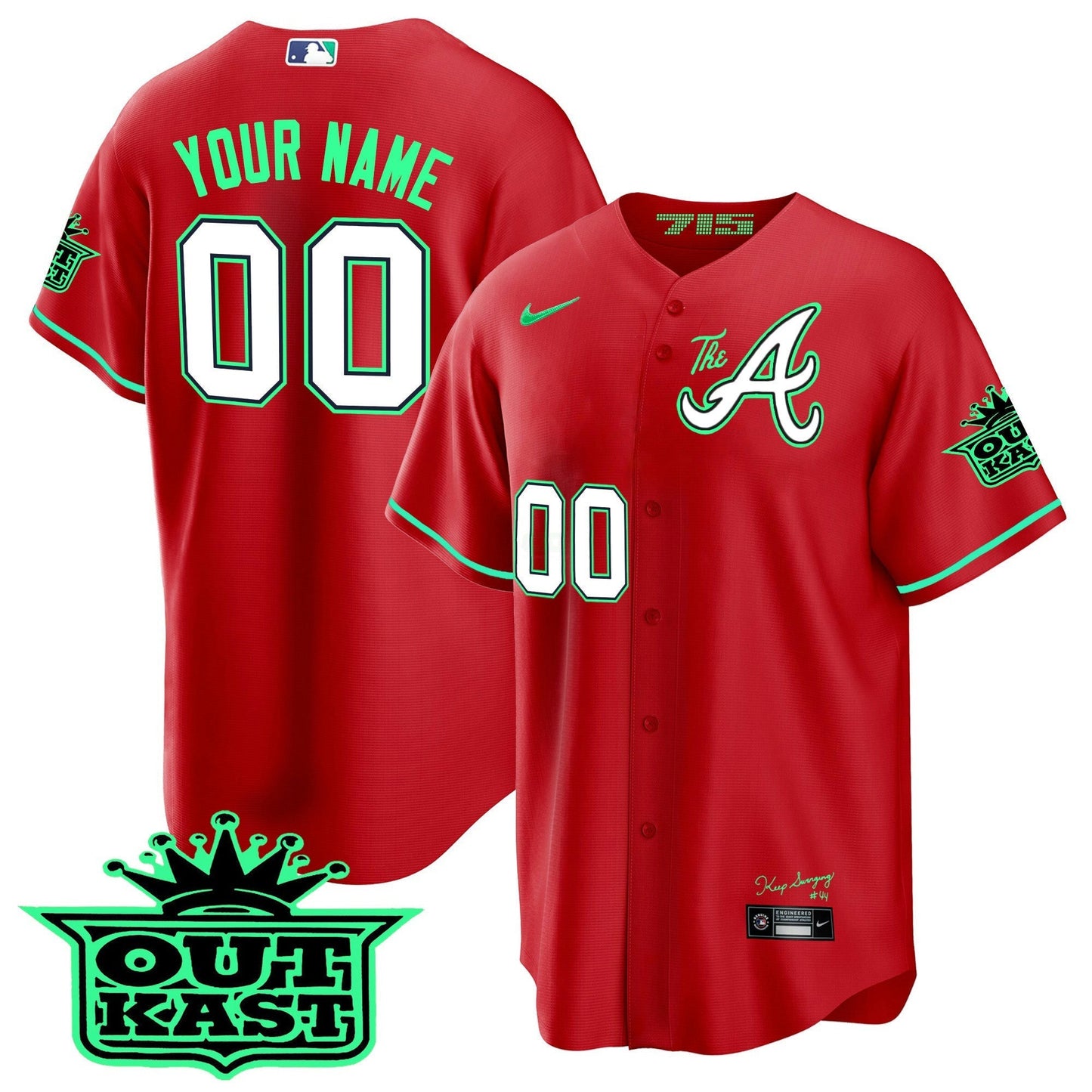Camisa MLB Atlanta Atliens The A Cool Base Jersey – Galaxy Version – Stitched