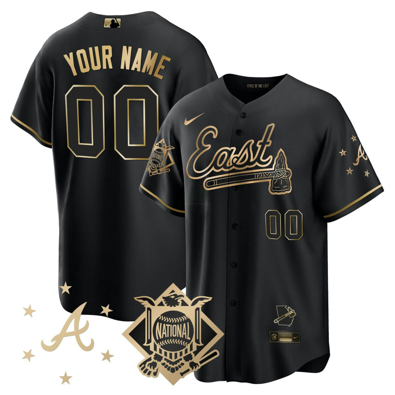 Camisa MLB Atlanta East Champions Jersey - Preta