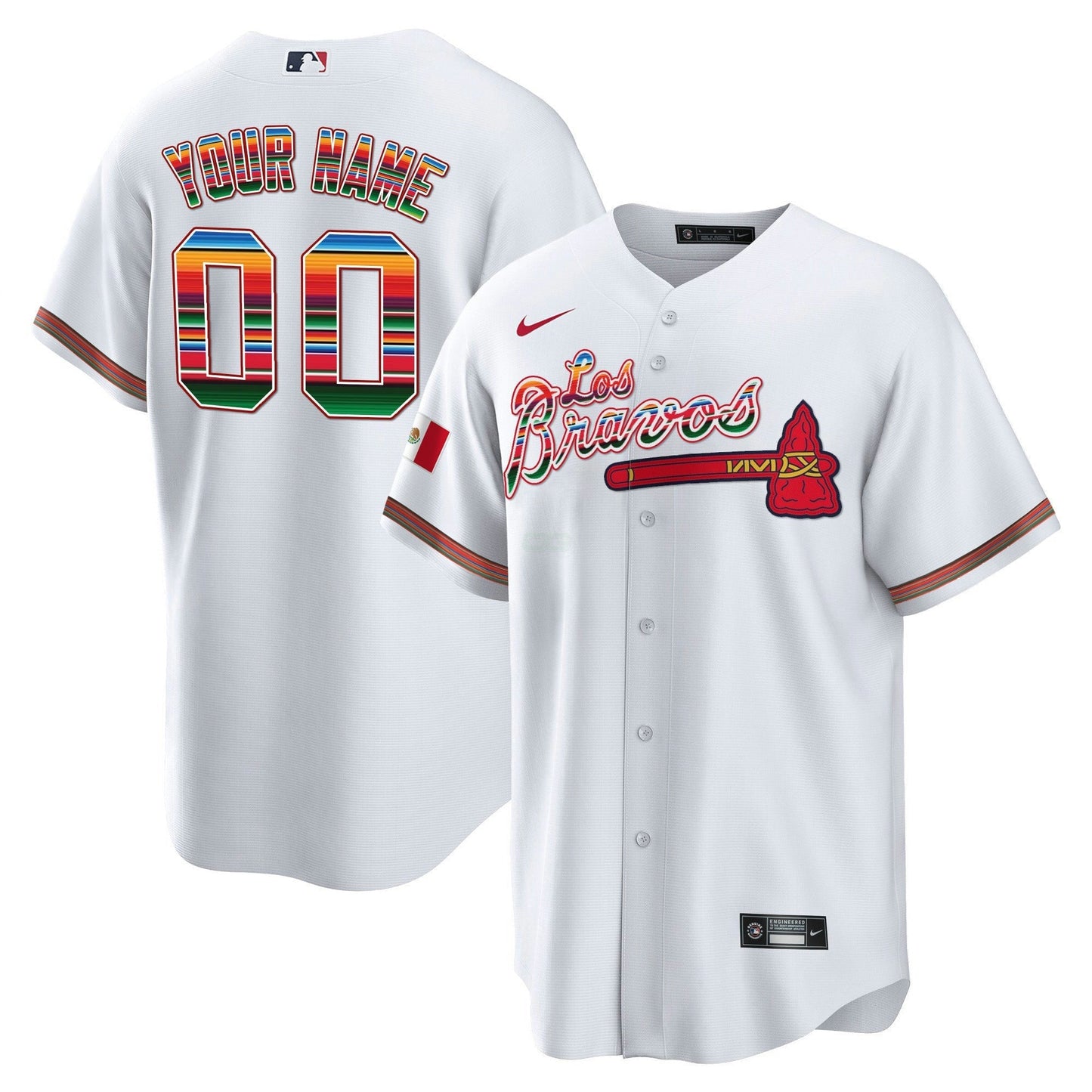 Camisa MLB Atlanta Los Bravos Mexico Jersey
