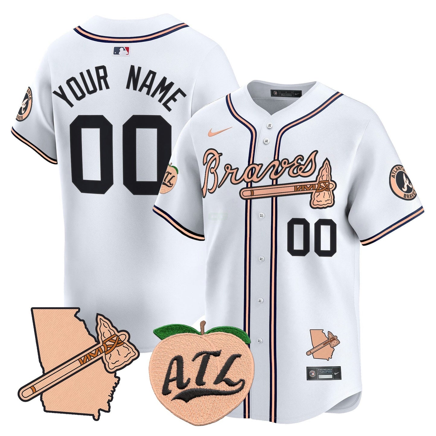 Camisa MLB Atlanta Peach Vapor Premier Limited Jersey