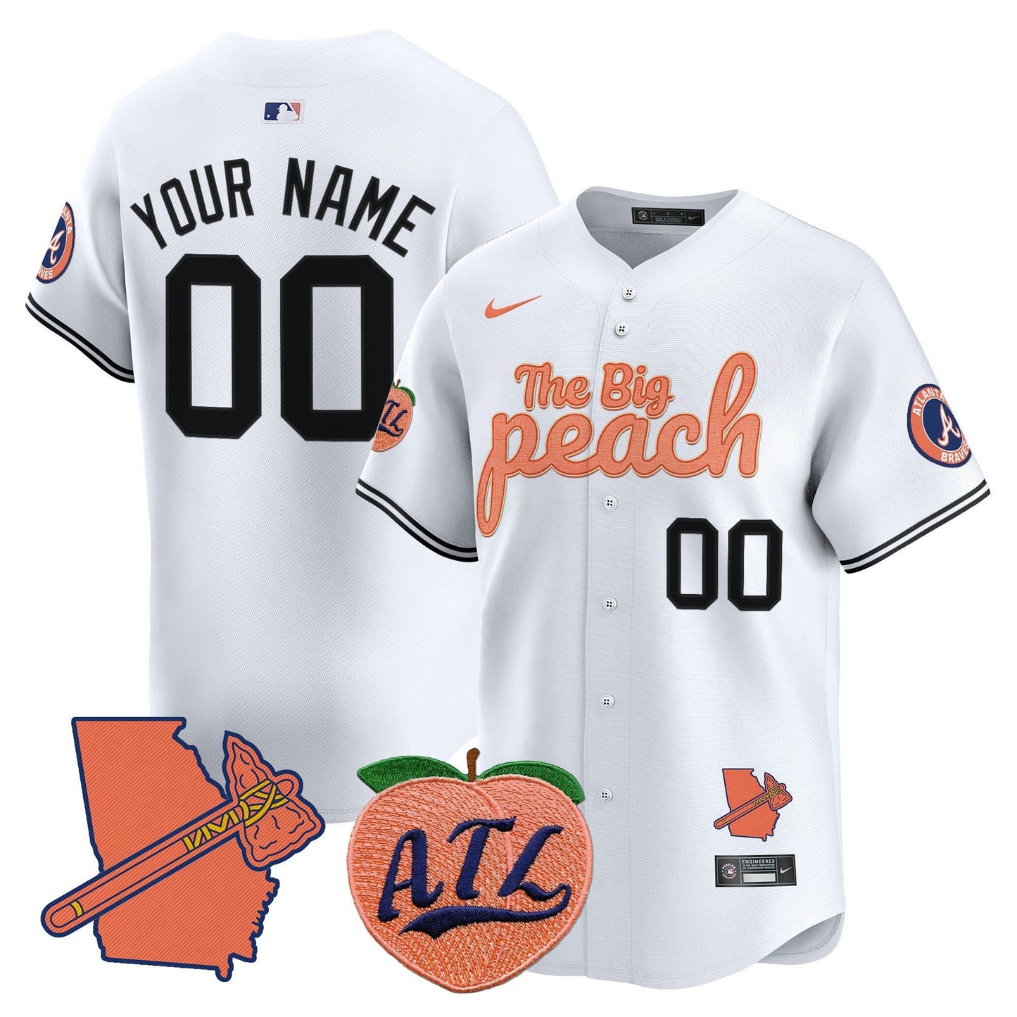 Camisa MLB Atlanta The Big Peach Vapor Premier Limited Jersey