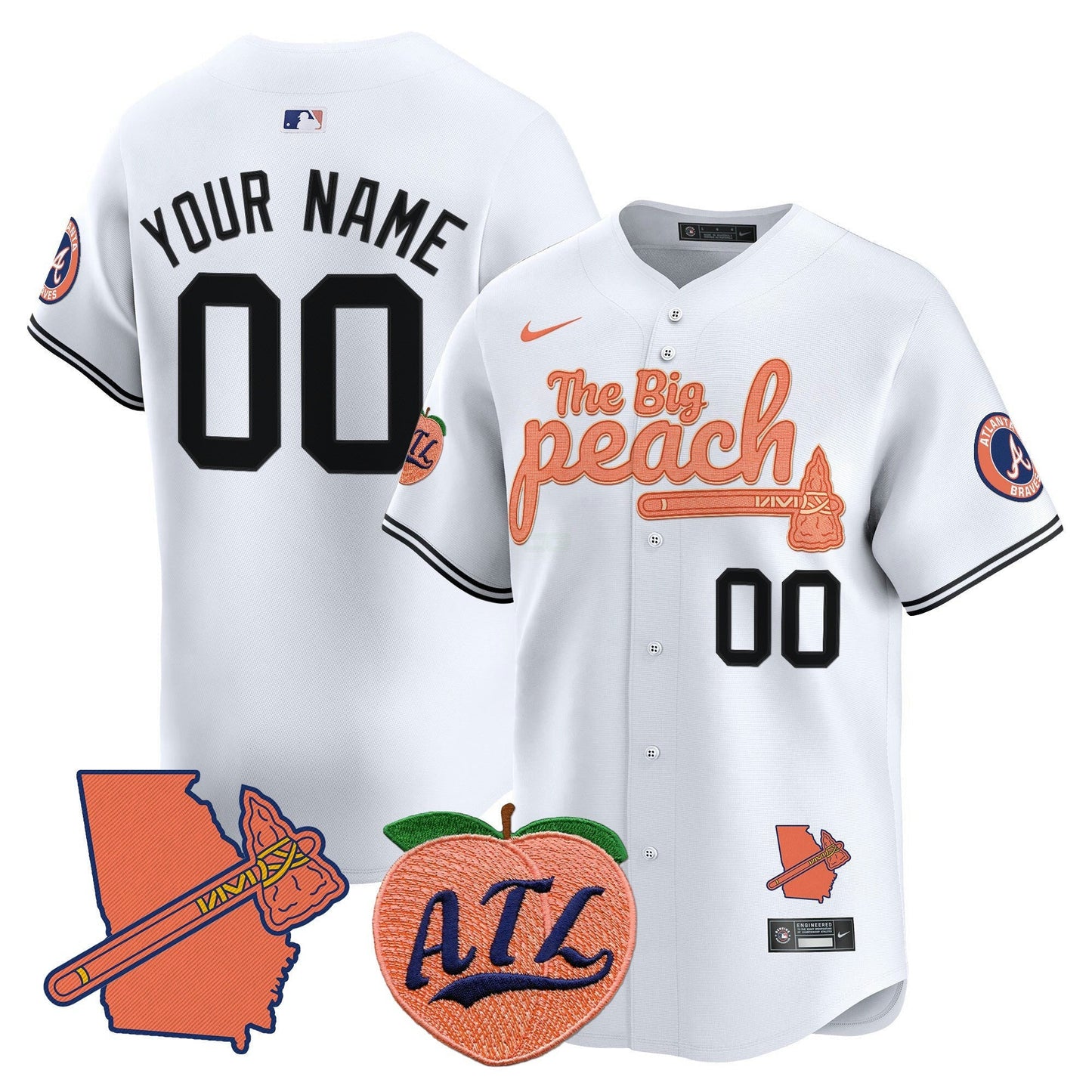 Camisa MLB Atlanta The Big Peach Vapor Premier Limited Jersey V2