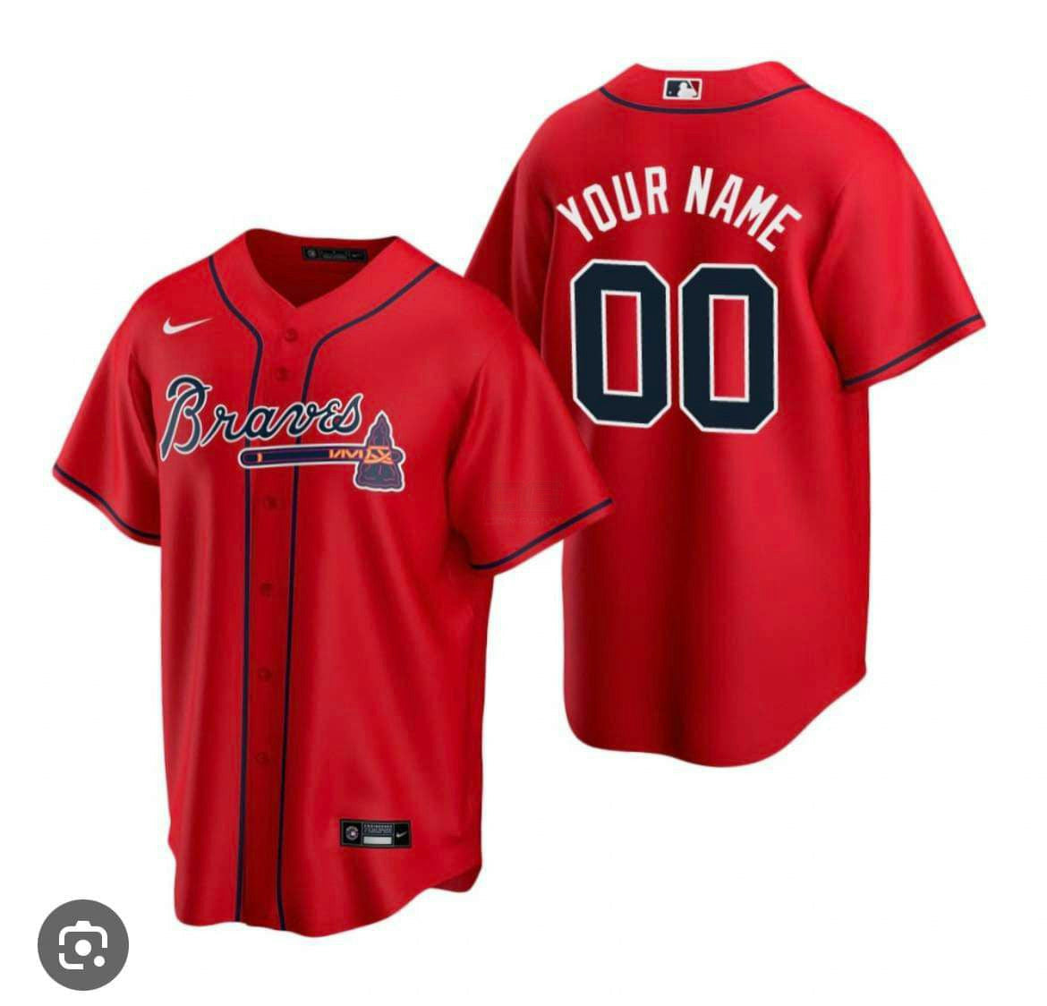 Camisa MLB ATLANTA Vermelha Jersey – ALL STITCHED