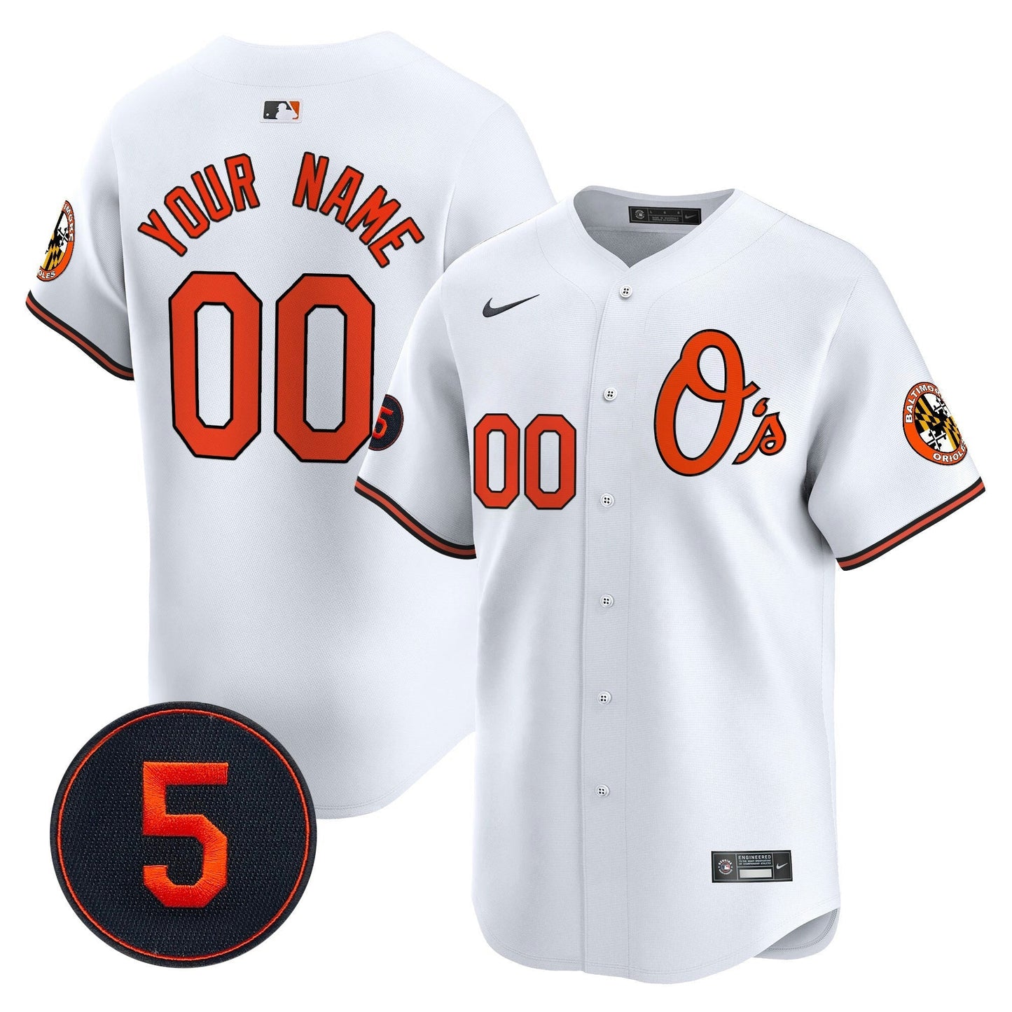 Camisa MLB Baltimore Robinson Patch Vapor Premier Limited Jersey V4