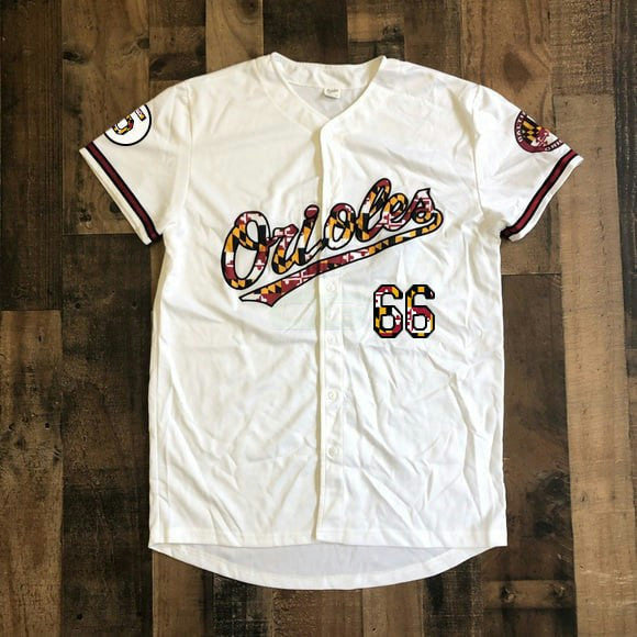 Camisa MLB Baltimore White Maryland Flag Jersey - Cool Base