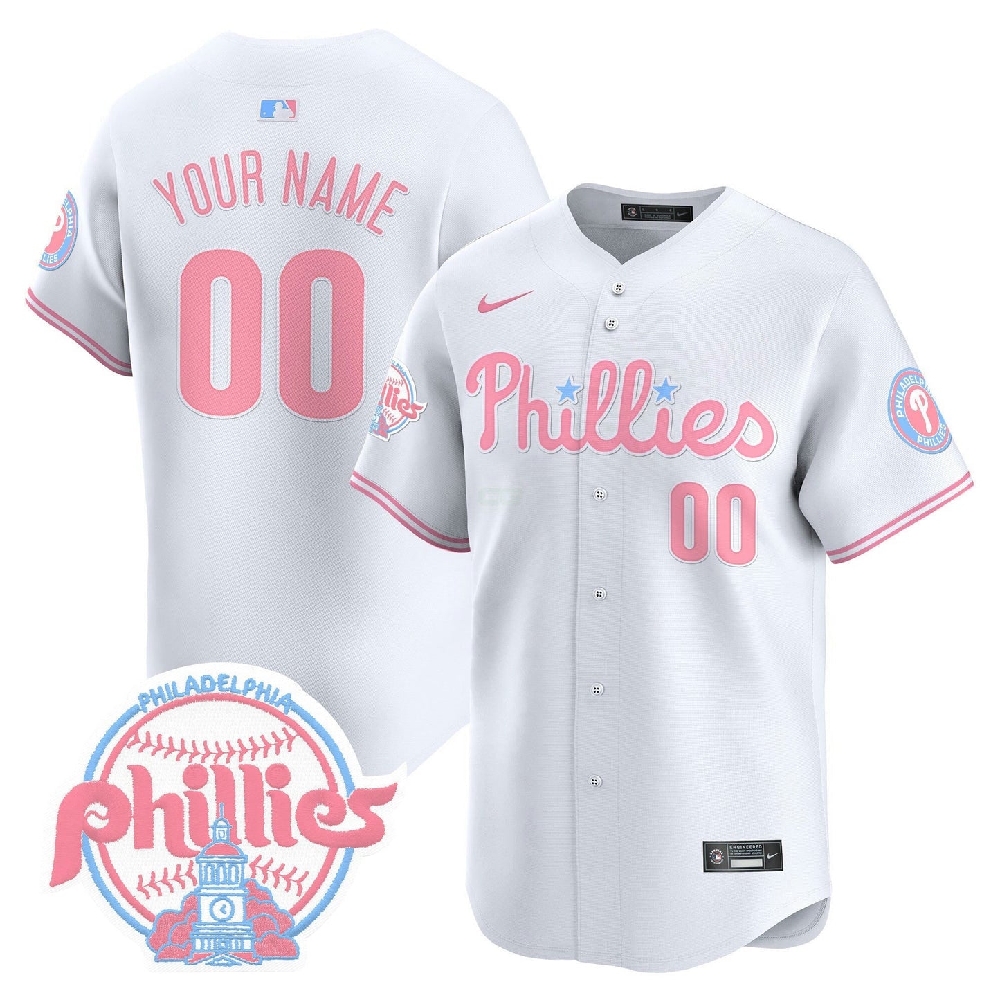 Camisa MLB Bubblegum Pink Vapor Premier Limited Jersey V2 - Personalizada
