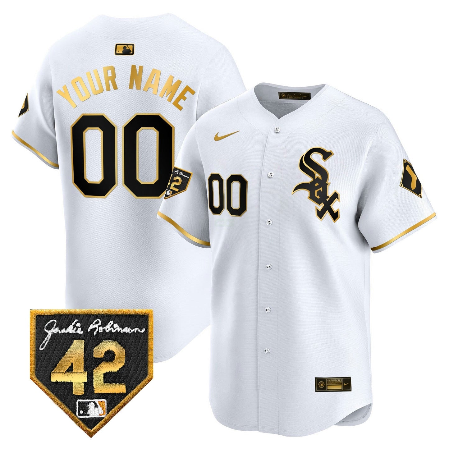 Camisa MLB Chicago White Sox Chicago 2024 Jackie Robinson Patch Vapor Premier Limited Jersey
