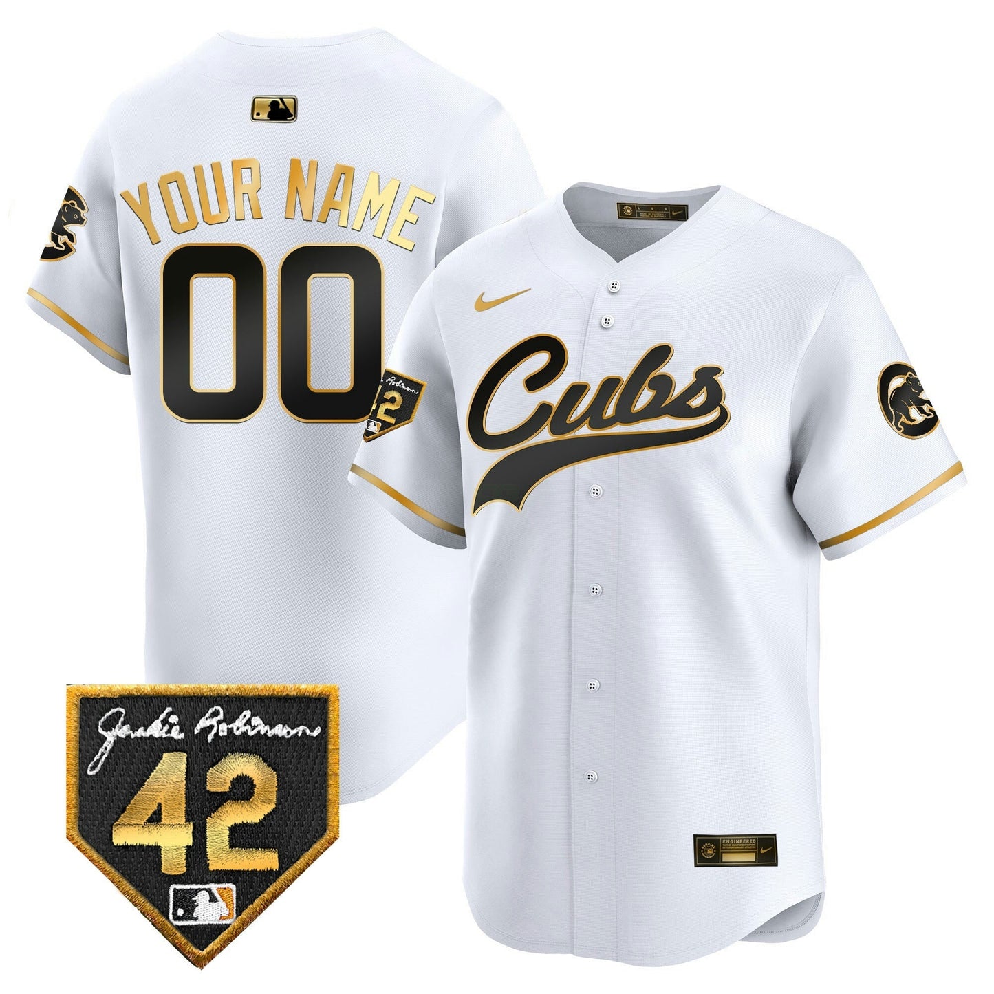 Camisa MLB Chicago Cubs Chicago 2024 Jackie Robinson Patch Vapor Premier Limited Jersey
