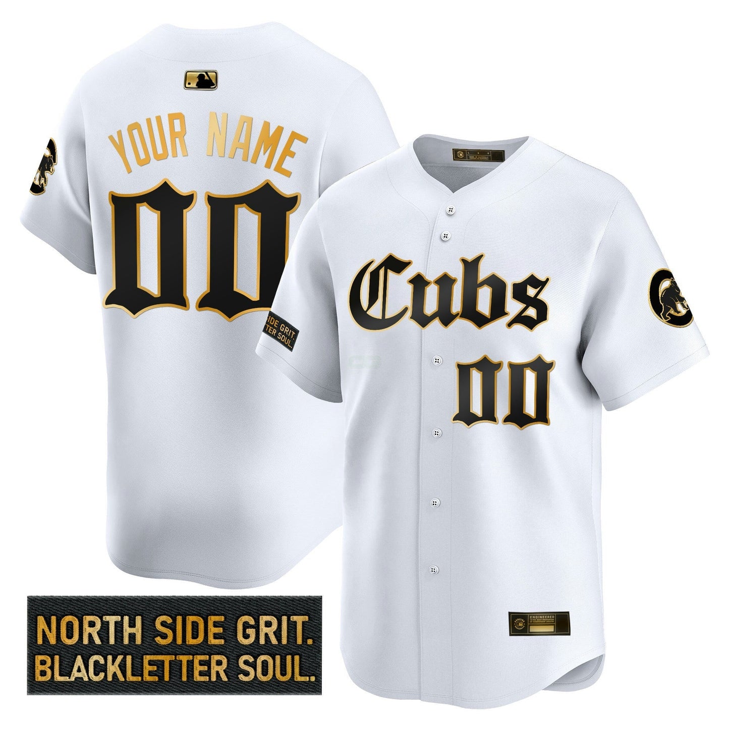 Camisa MLB Chicago ‘Gothic North Side Edition’ Dourada Vapor Premier Limited Jersey