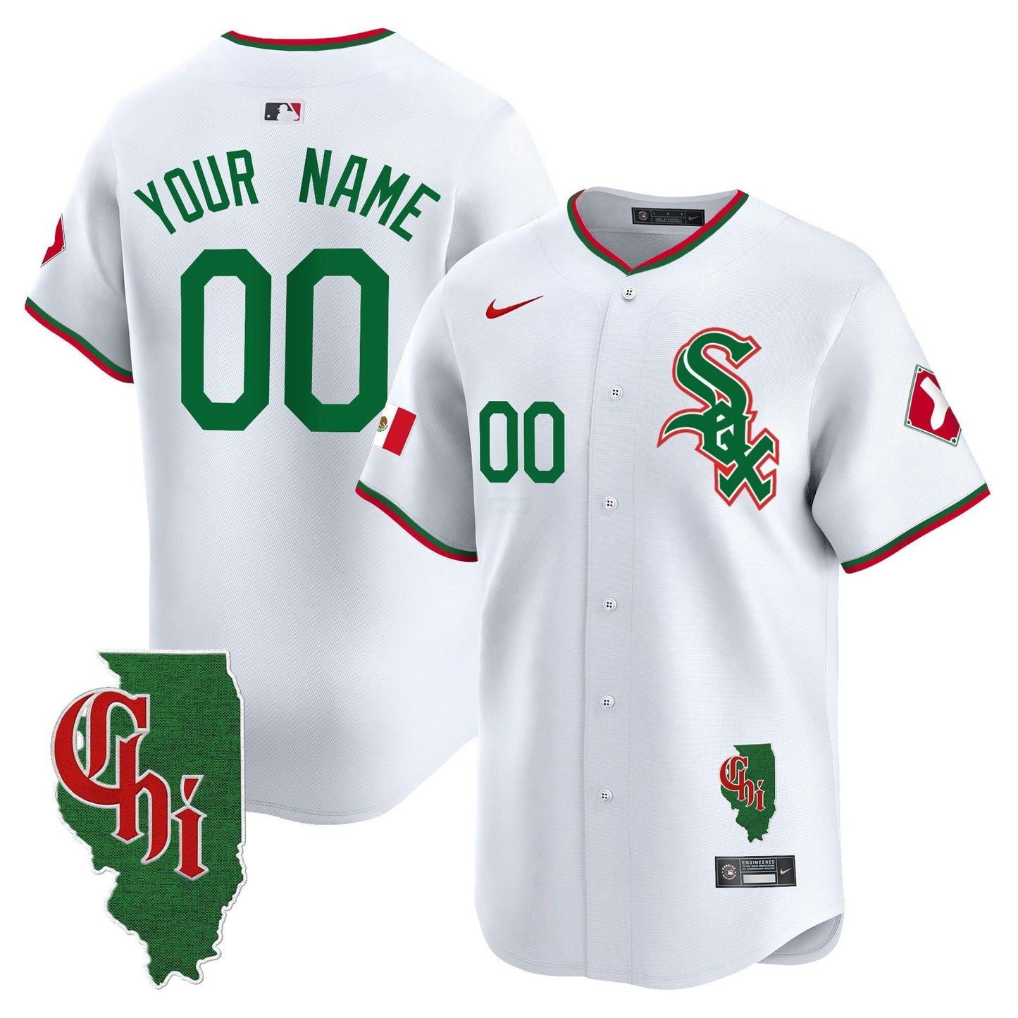 Camisa MLB Chicago Mexico Vapor Premier Limited Jersey – Illinois Patch