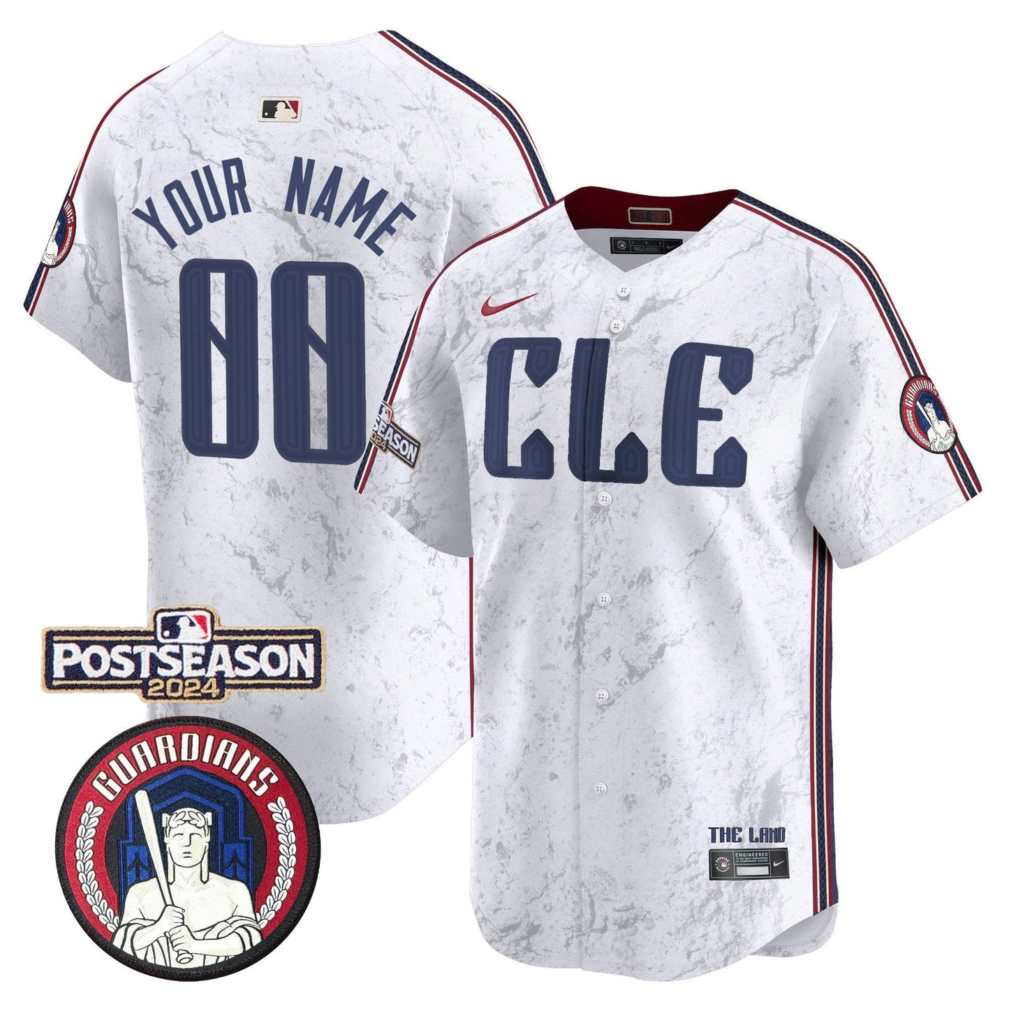 Camisa MLB Cleveland 2024 Postseason Patch City Connect Vapor Premier Limited Jersey