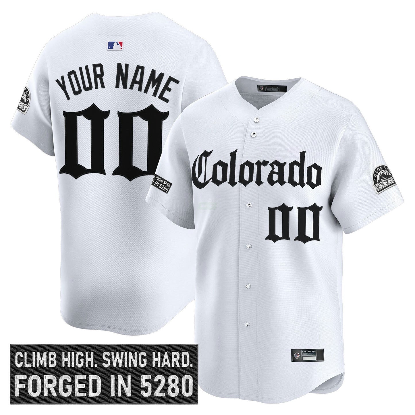 Camisa MLB Colorado ‘Gothic Mile High Shadows Edition’ Vapor Premier Limited Jersey