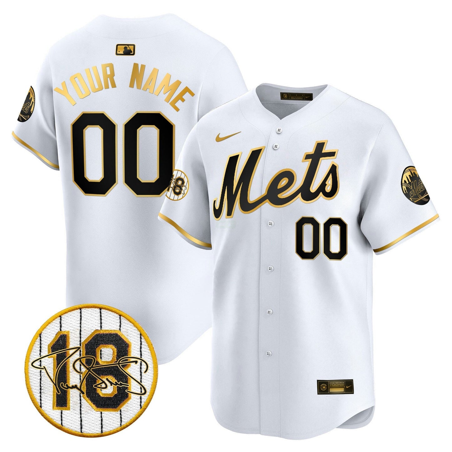 Camisa MLB Darryl Strawberry Patch Vapor Premier Limited Jersey