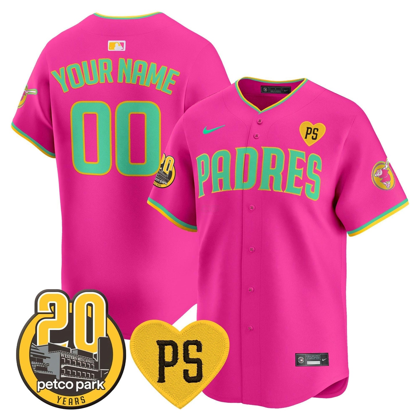 Camisa MLB “For Peter” & Petco Park 20th Patch Vapor Premier Limited Jersey V2