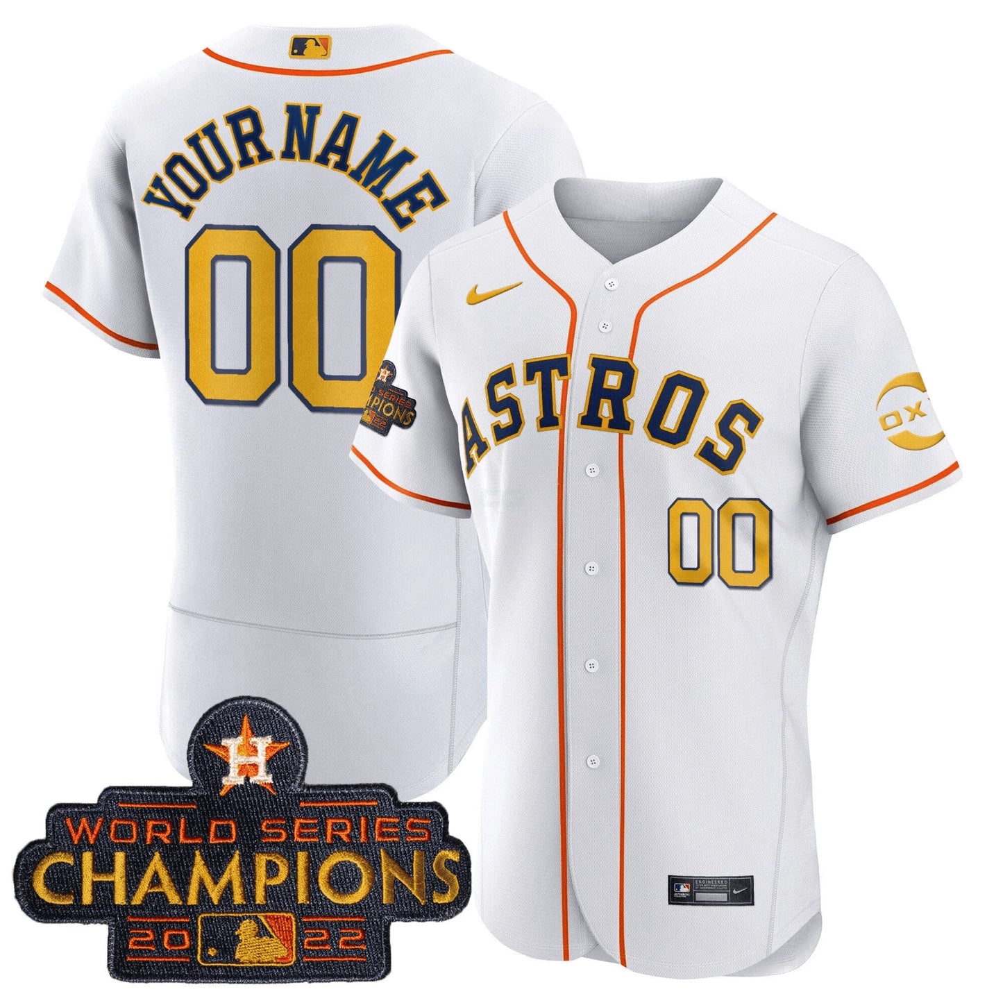 Camisa MLB Houston 2022 Champions Gold Rush Jersey