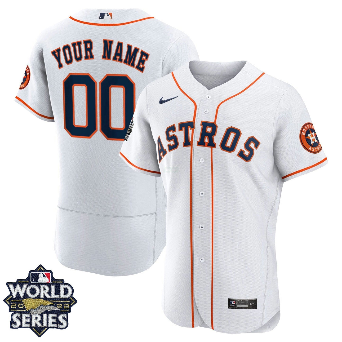 Camisa MLB Houston 2022 World Series Custom Name And Number Home Player Jersey – Branca