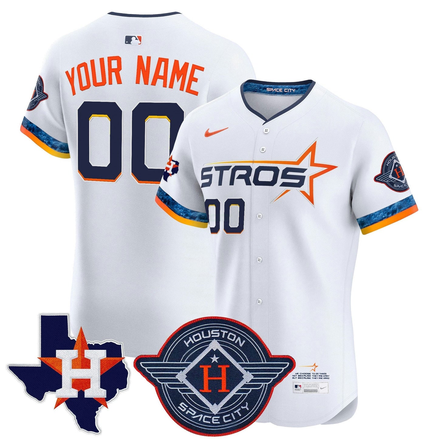 Camisa MLB Houston 2025 City Connect Texas Patch Vapor Premier Elite Jersey