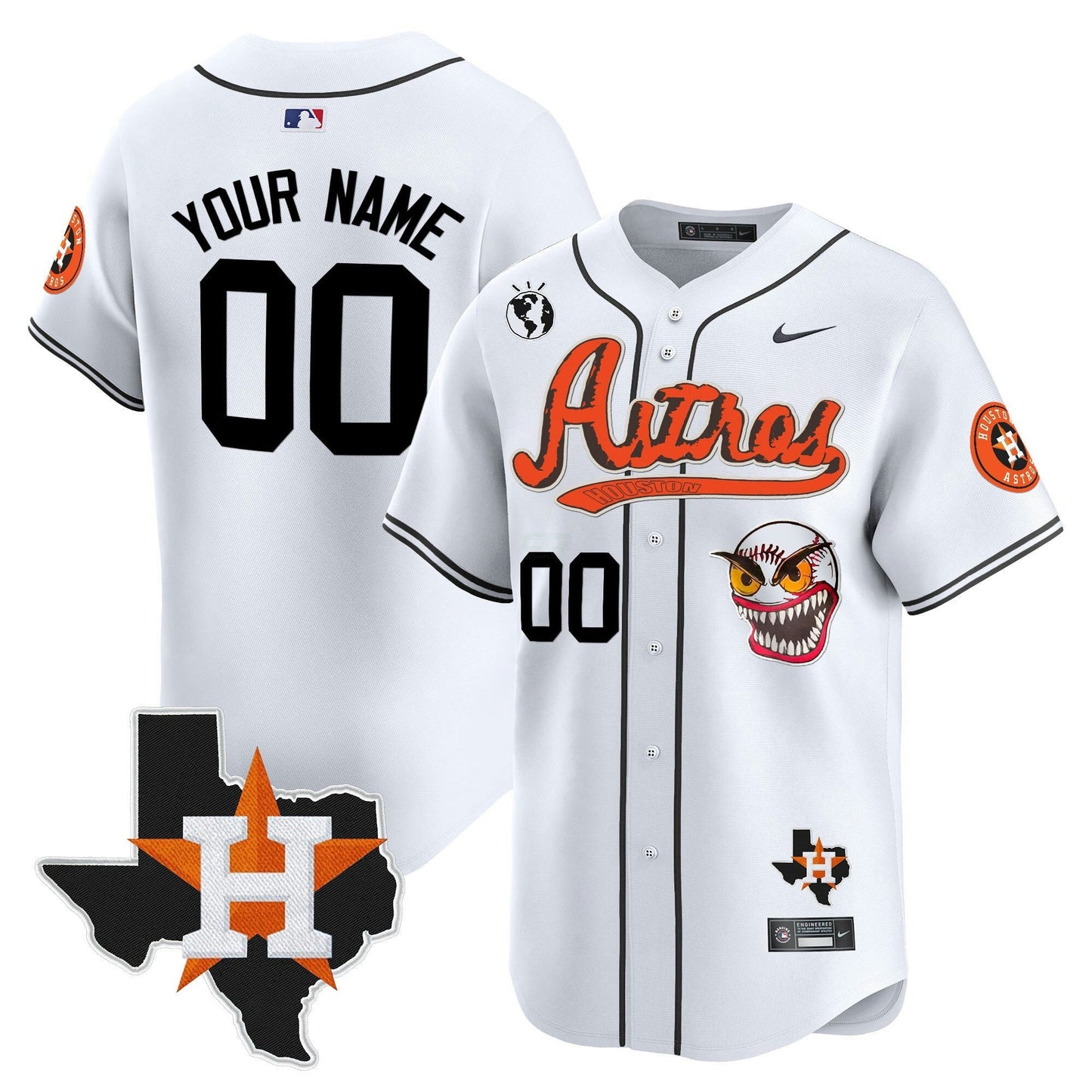 Camisa MLB Houston Cactus Jack Style Vapor Premier Limited Jersey V2 – Stitched