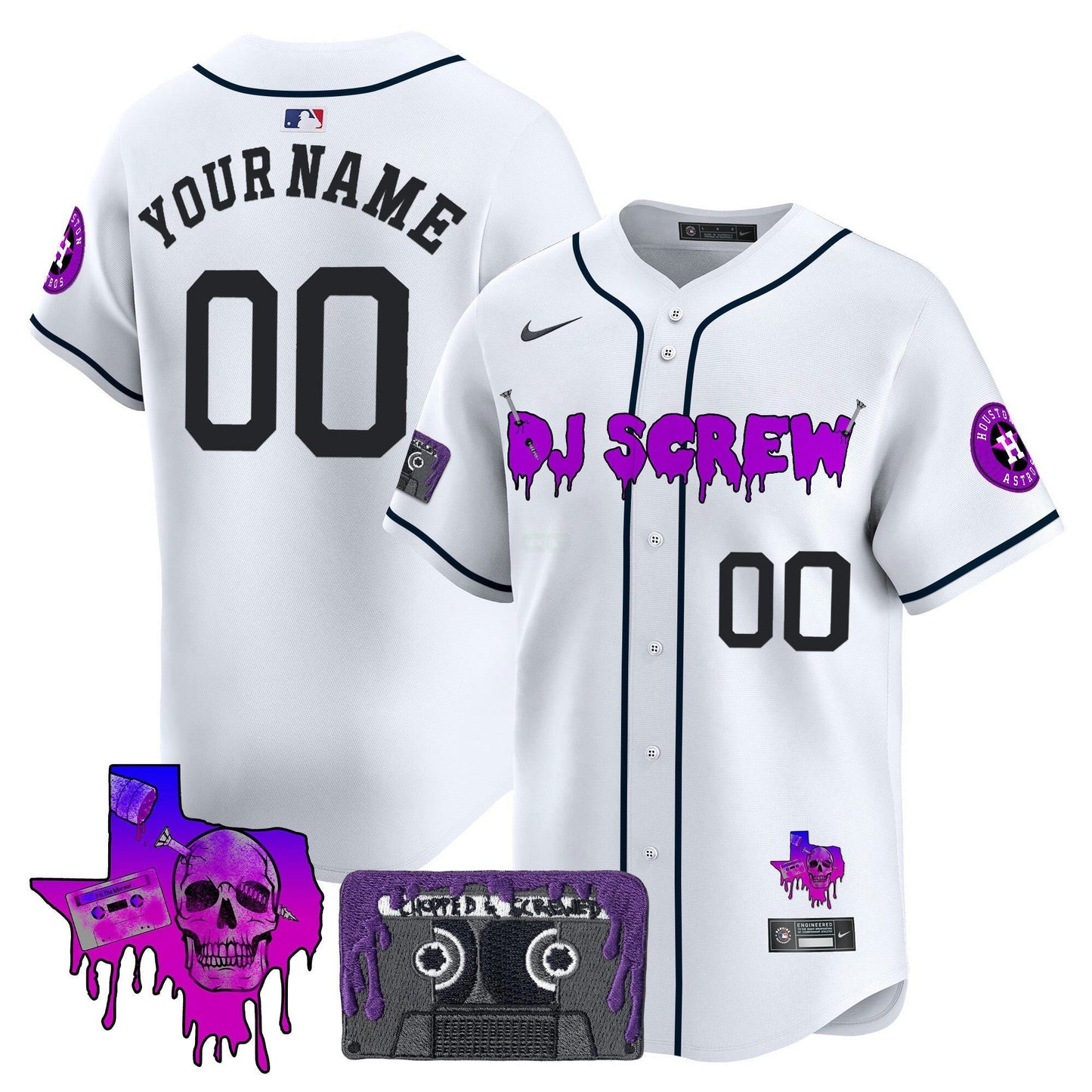 Camisa MLB Houston DJ Screw Patch Vapor Premier Limited Jersey V2