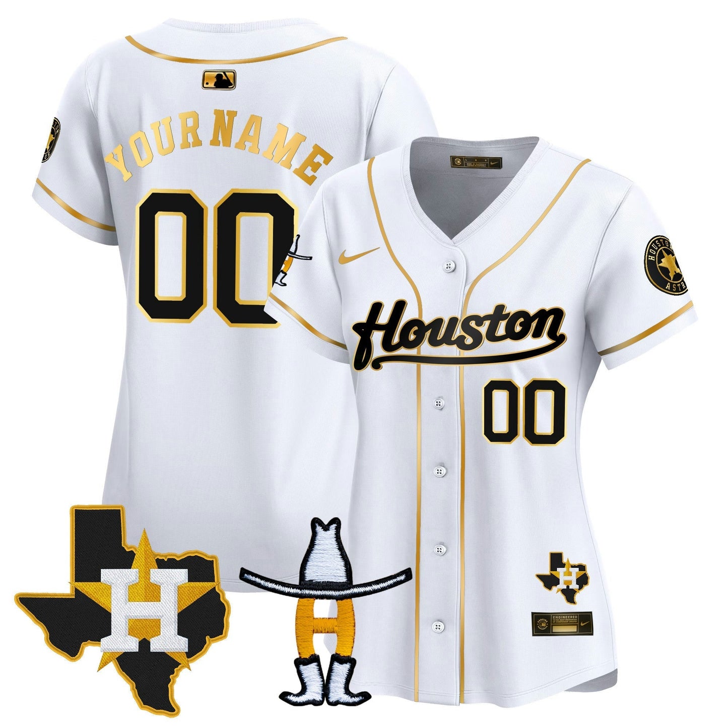 Camisa MLB Houston Houston Rodeo Patch Vapor Premier Elite Jersey