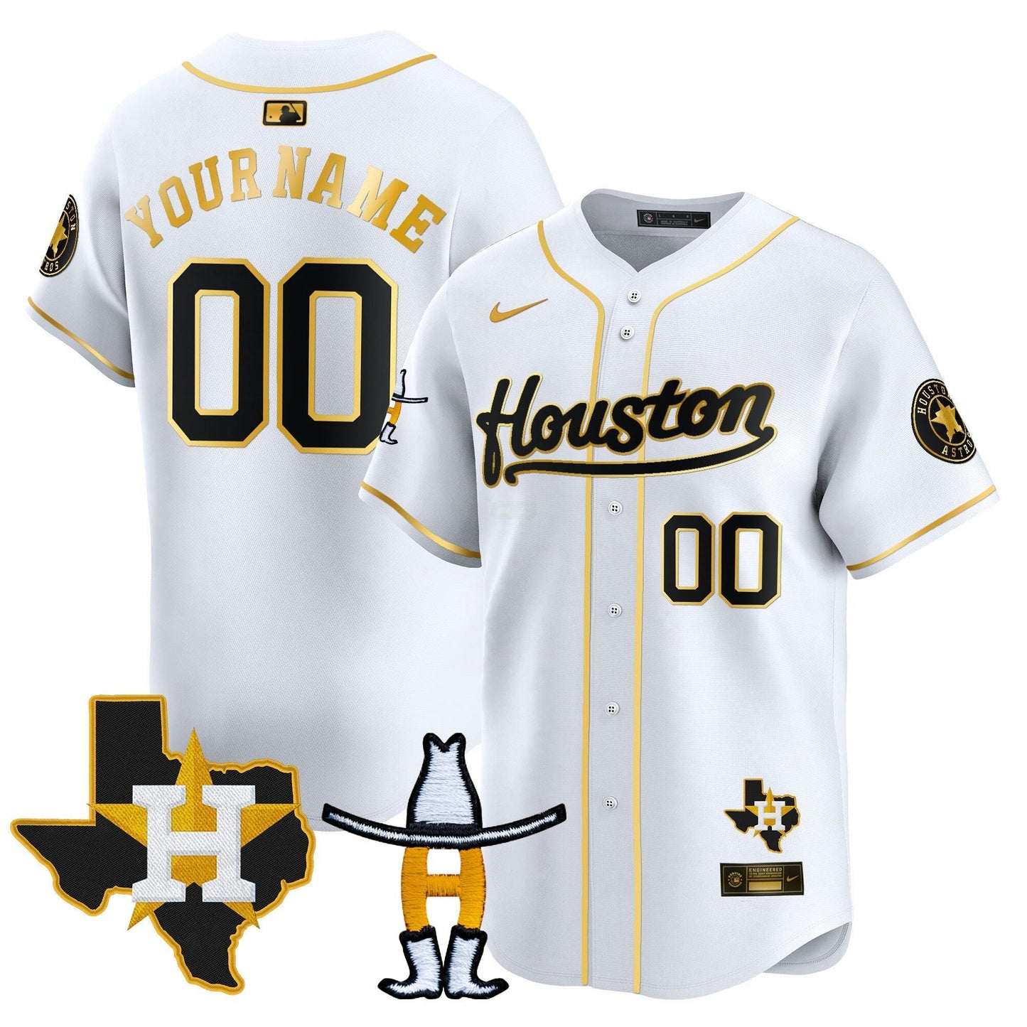 Camisa MLB Houston Houston Rodeo Patch Vapor Premier Limited Jersey