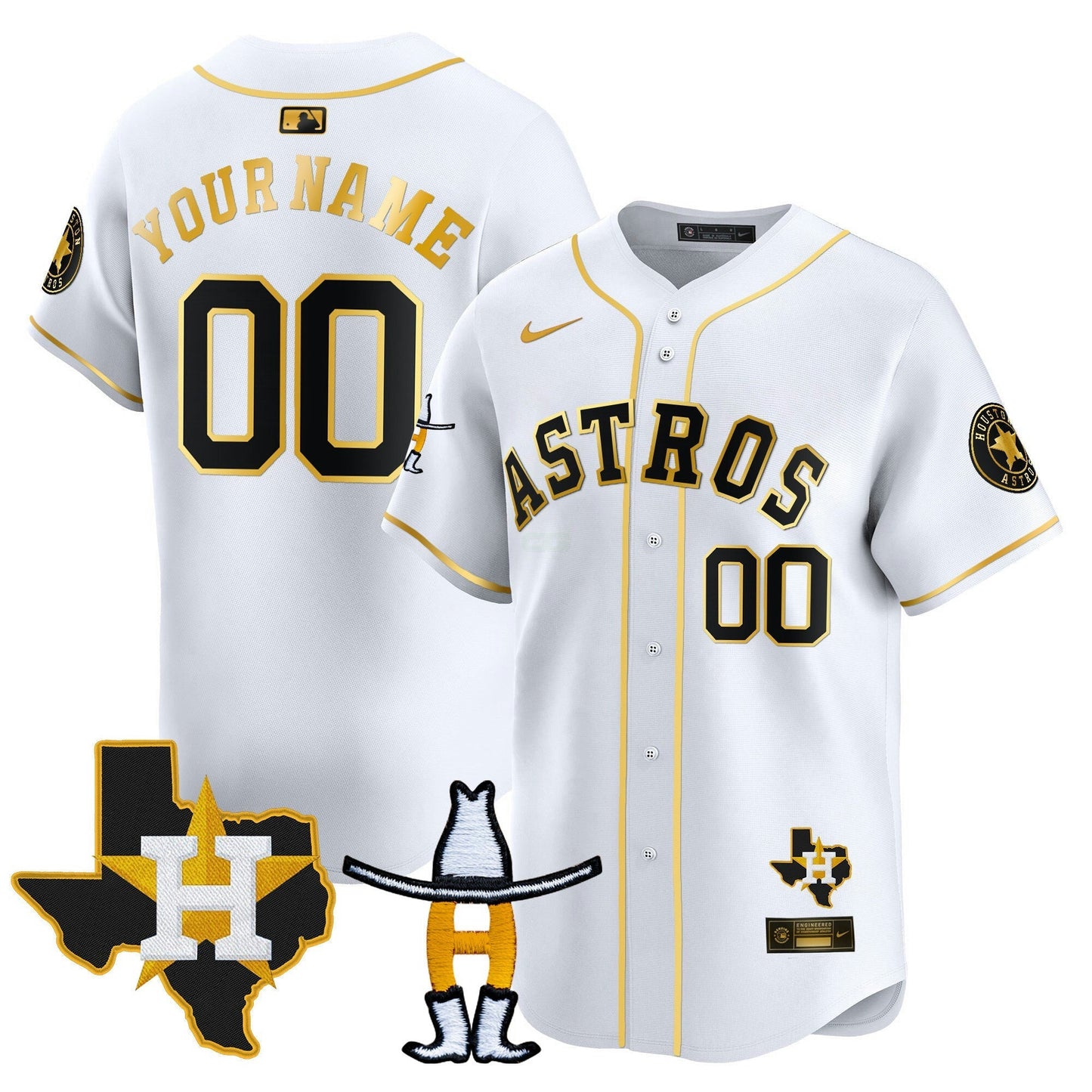 Camisa MLB Houston Houston Rodeo Patch Vapor Premier Limited Jersey V2