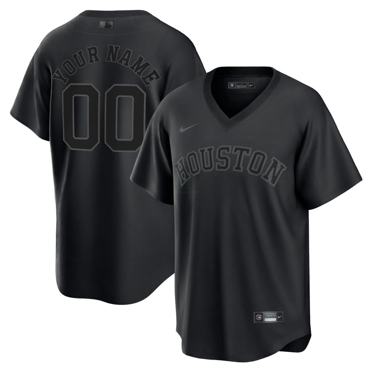 Camisa MLB Houston Triple Black Limited Vapor Jersey - Custom