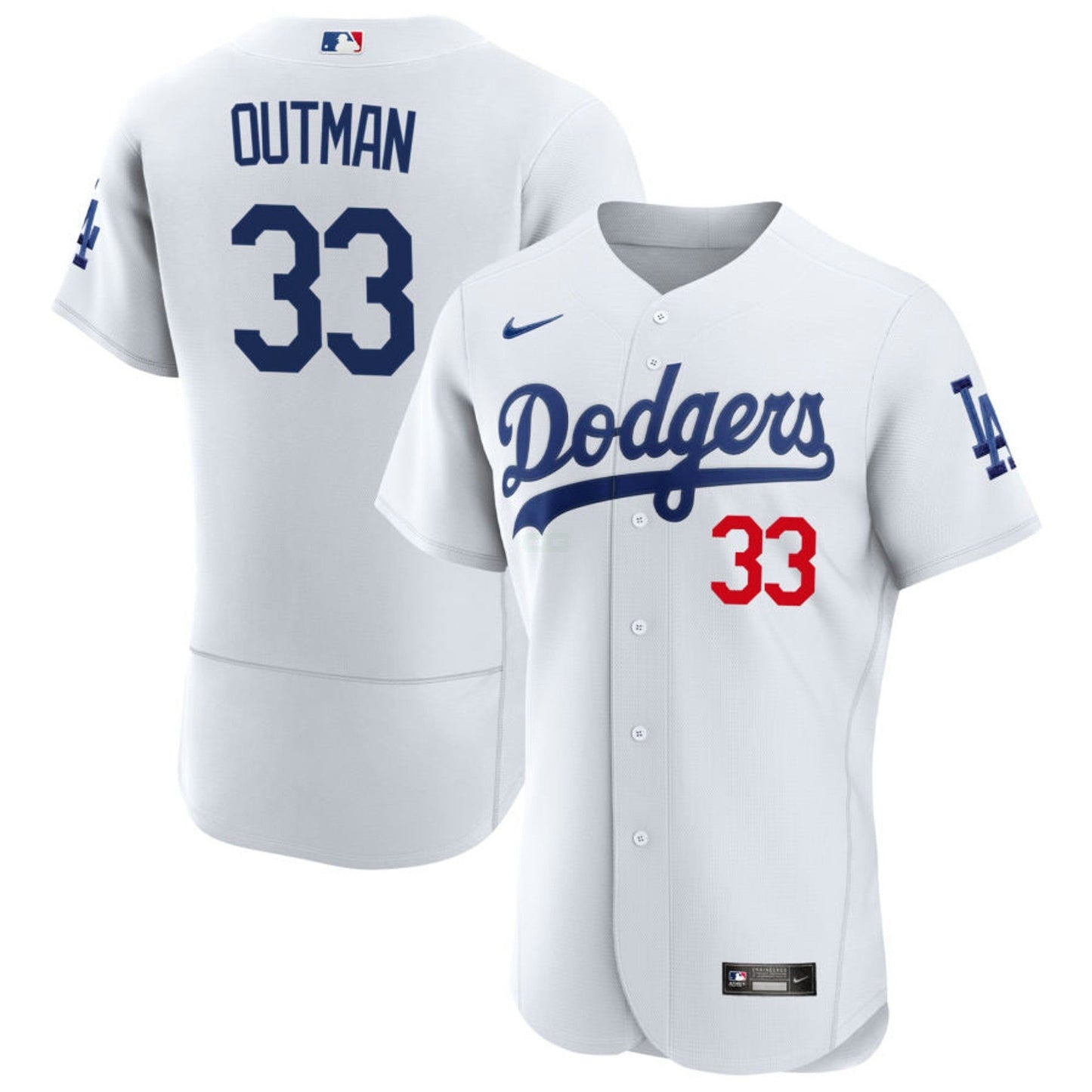 Camisa MLB James Outman Los Angeles White Jersey