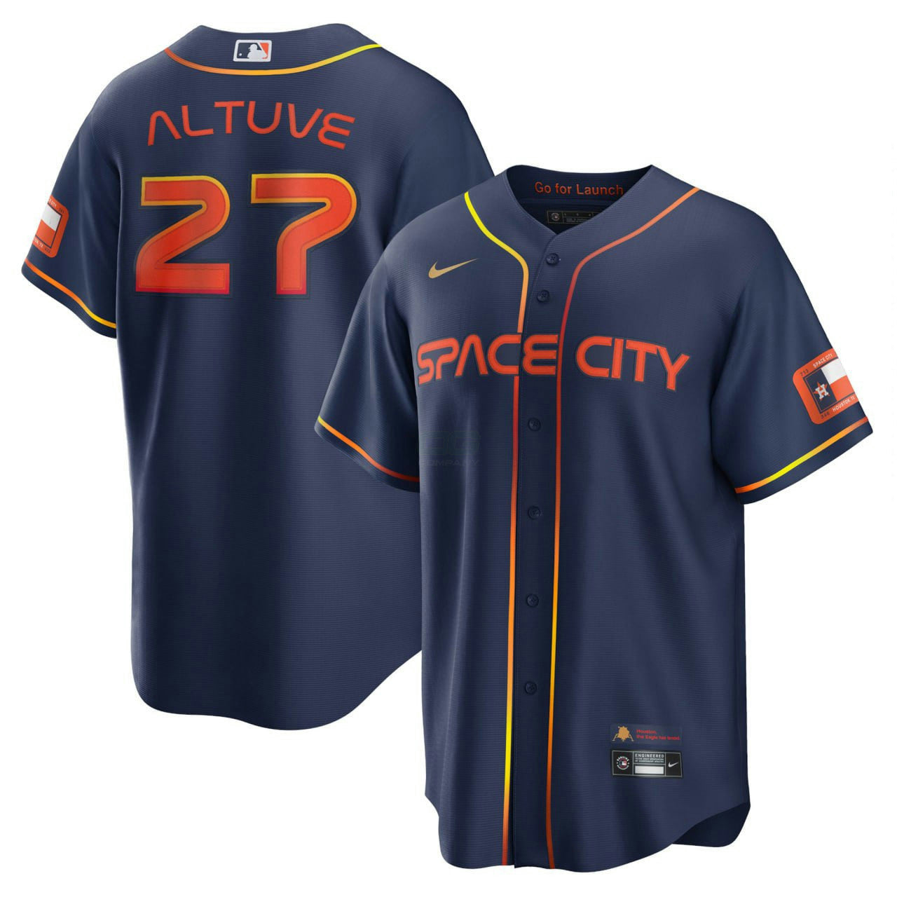 Camisa MLB Jose Altuve Houston Navy Jersey - Azul Marinho
