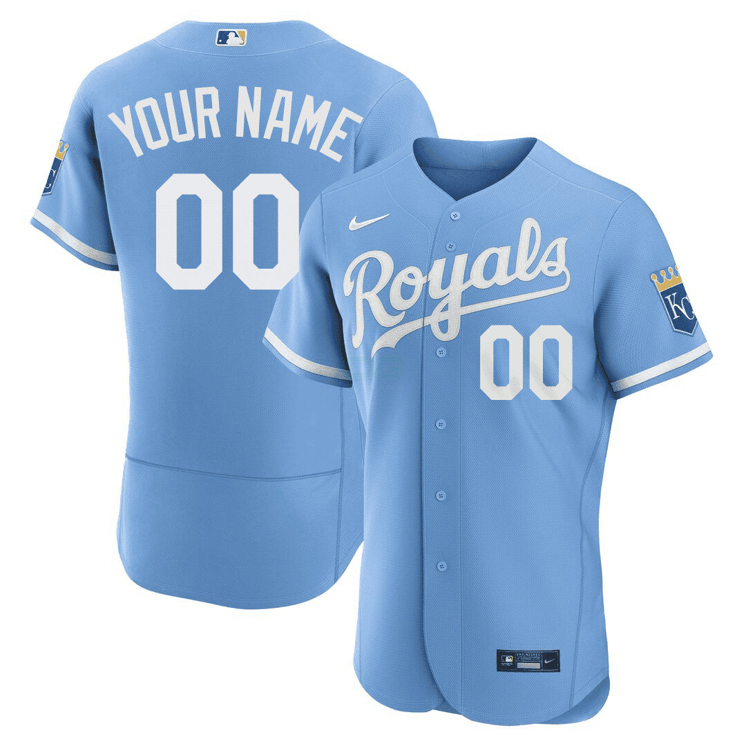 Camisa MLB Kansas City Light Blue Jersey - Personalizada