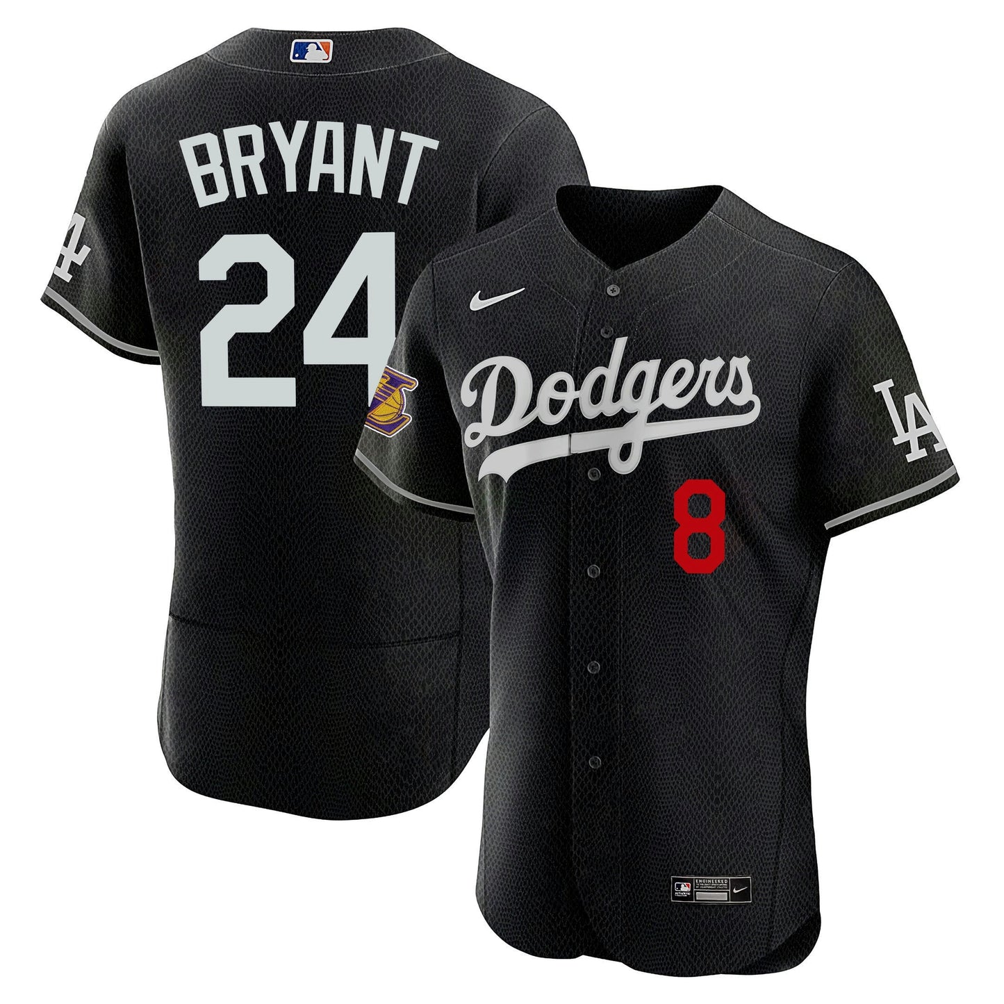 Camisa MLB Kobe Bryant Lakers Patch Flex Base Mamba Jersey