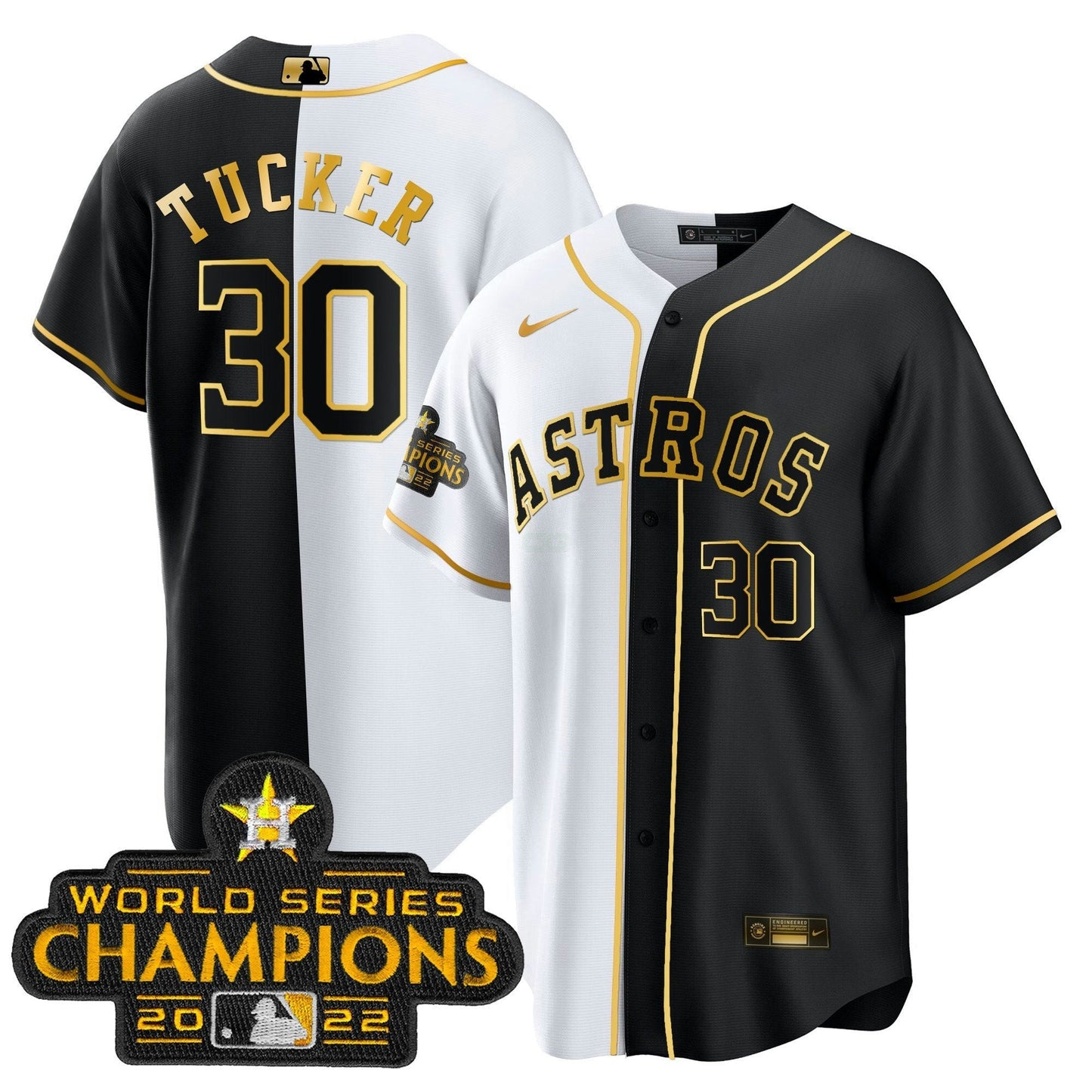 Camisa MLB Men’s 2023 Champions Dourada Split Jersey