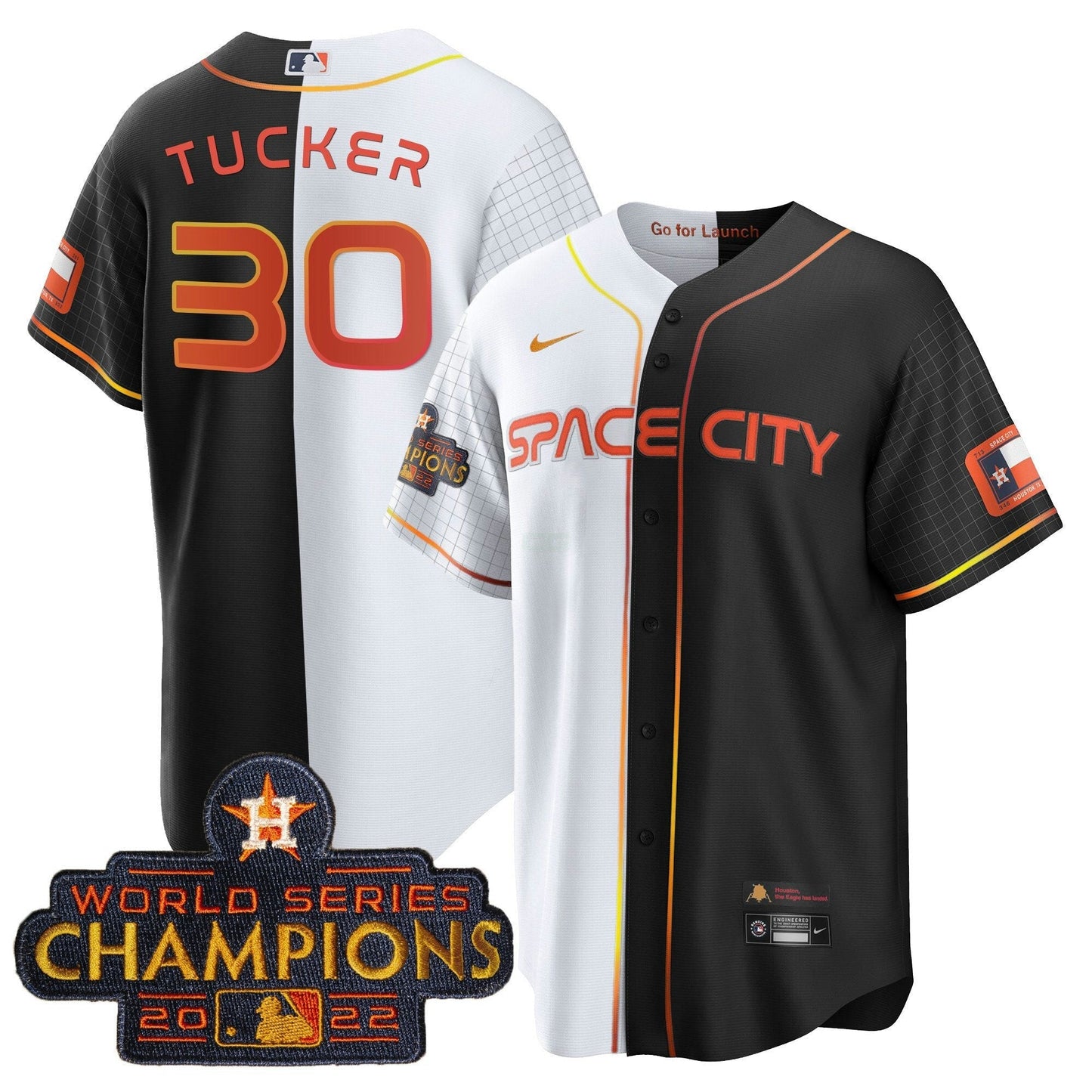 Camisa MLB Men’s 2023 Space City Champions Dourada Split Jersey