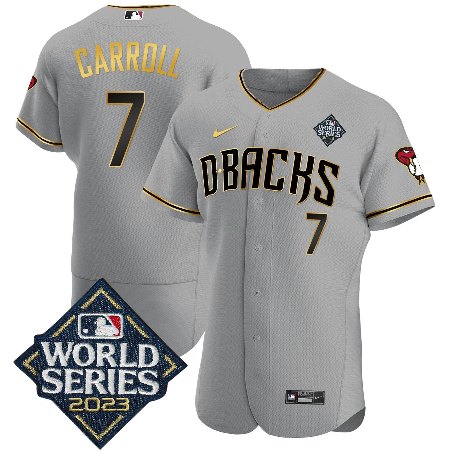 Camisa MLB Men’s 2023 World Series Flex Base Dourada Jersey V2