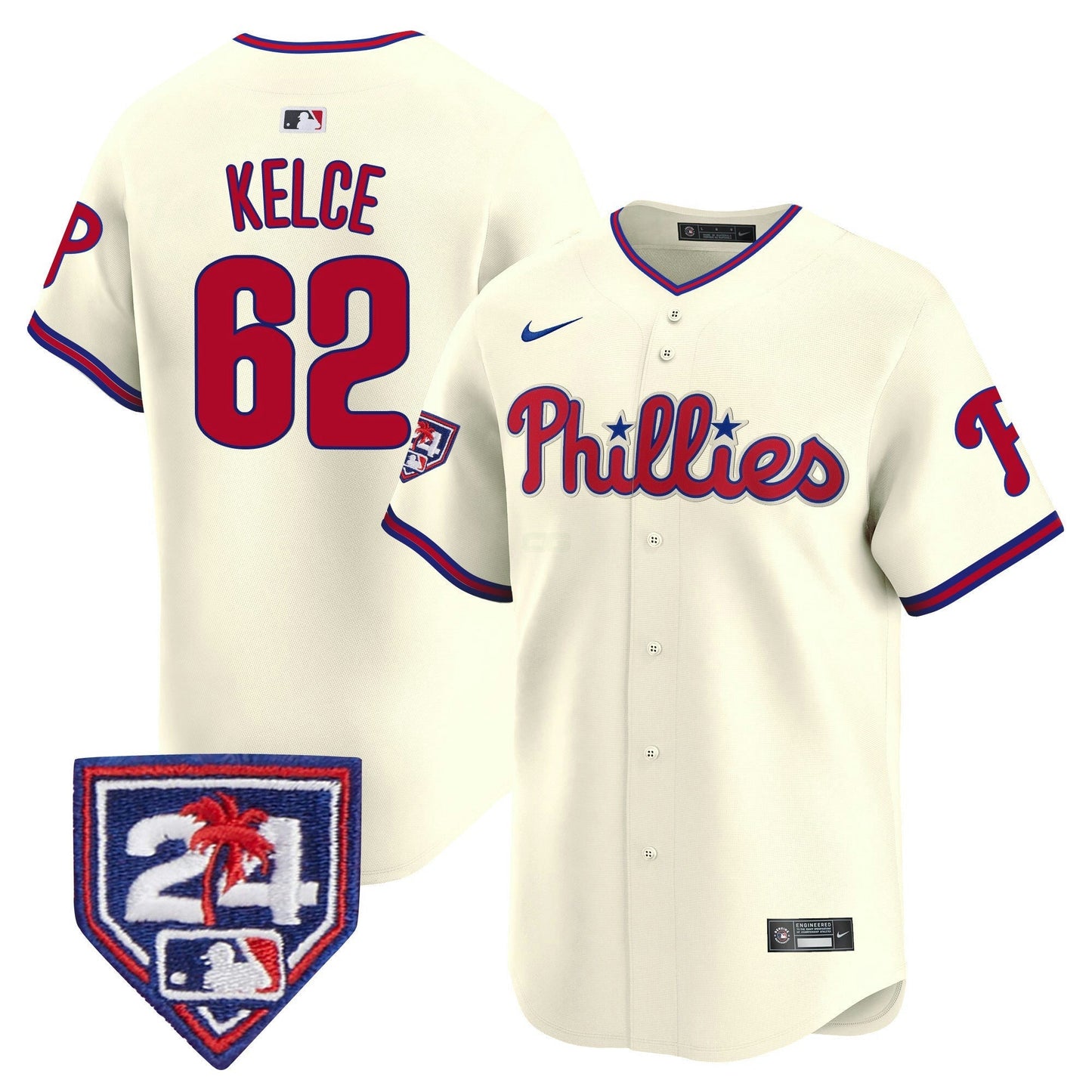 Camisa MLB Philadelphia Phillies Men’s 2024 Spring Training Patch Vapor Premier Limited Jersey