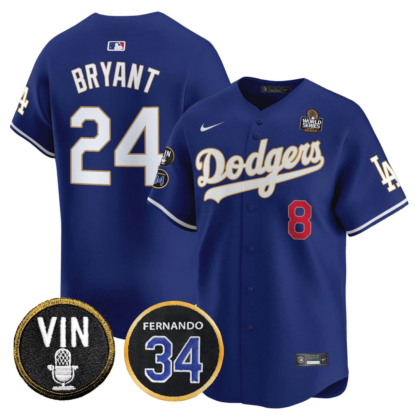 Camisa MLB Men’s 2024 World Series Dourada Trim Vapor Premier Limited Jersey V3