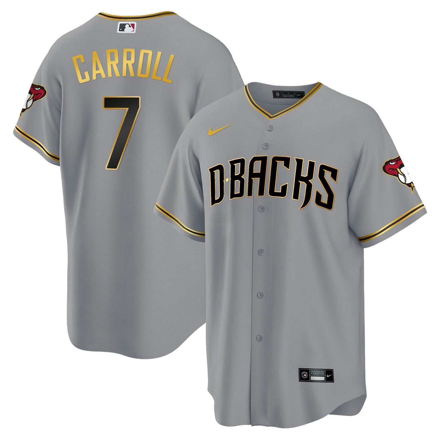Camisa MLB Men’s Arizona Cool Base Dourada Trim Jersey