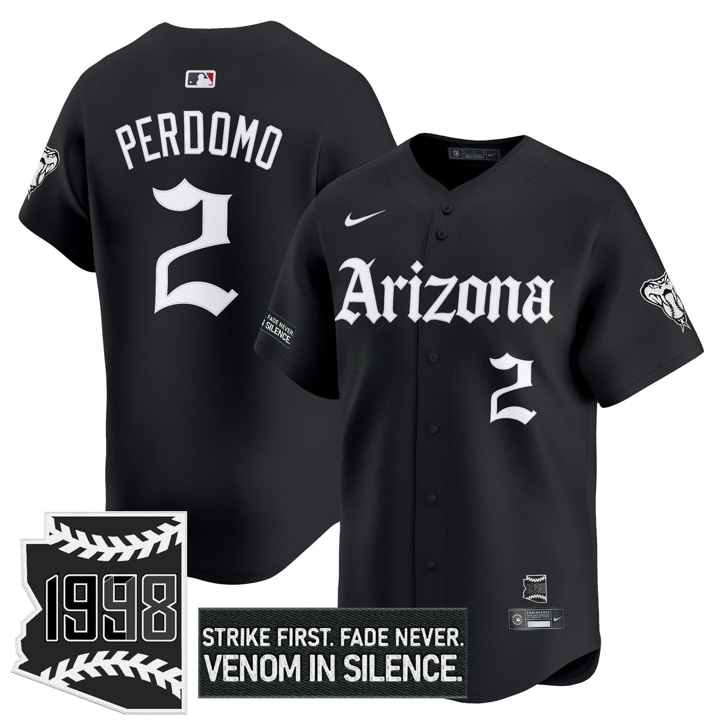 Camisa MLB Men’s Arizona ‘Gothic Desert Fang Edition’ Vapor Premier Limited Jersey
