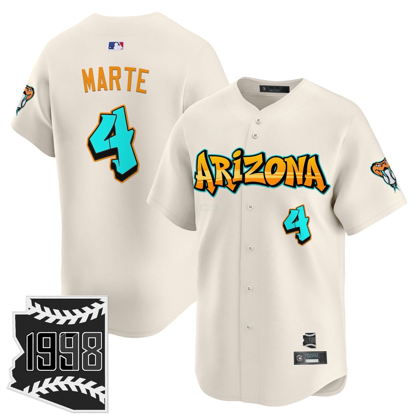 Camisa MLB Men’s Arizona ‘Graffiti Desert Ink Edition’ Vapor Premier Limited Jersey